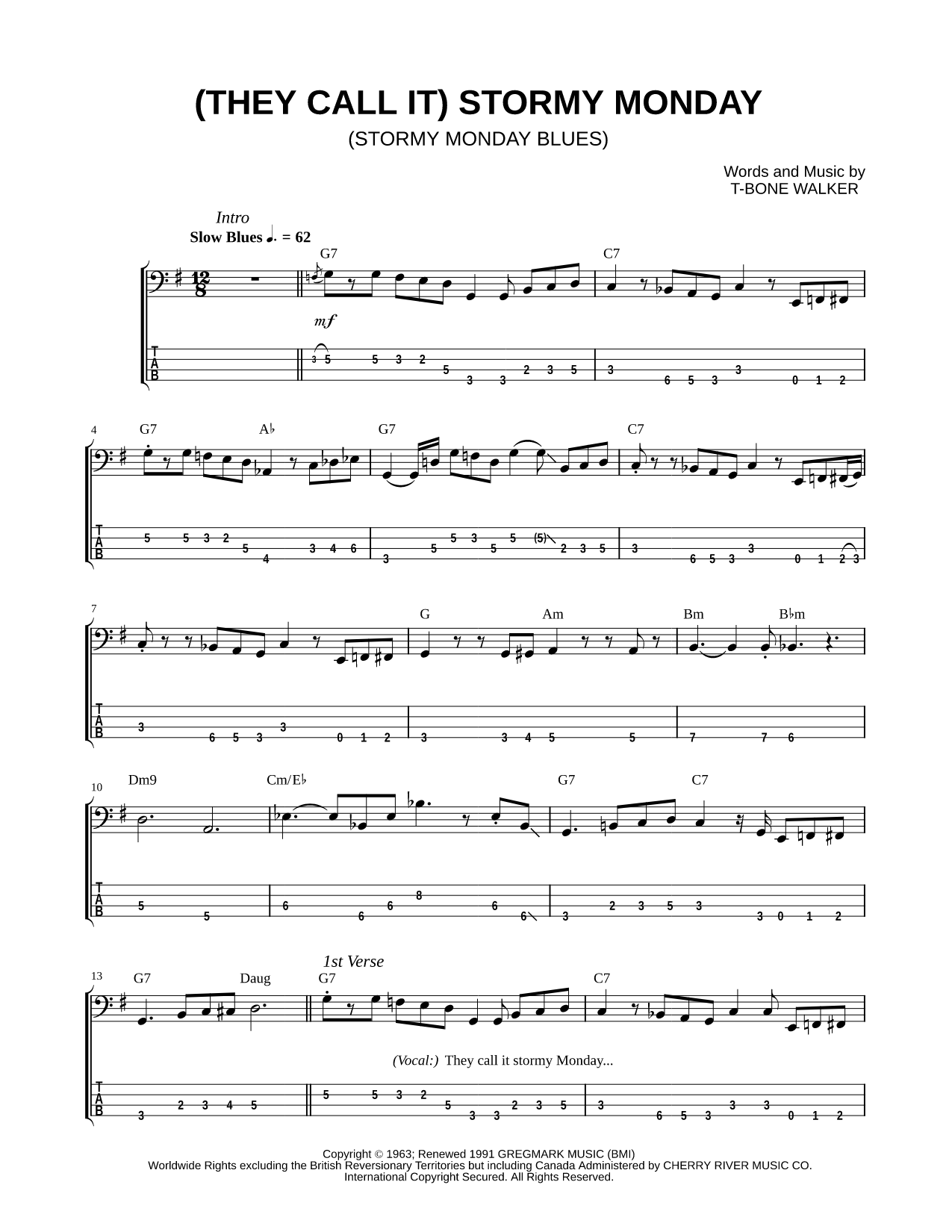 (They Call It) Stormy Monday