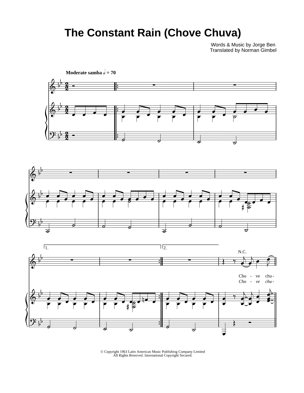 The Constant Rain (Chove Chuva)
