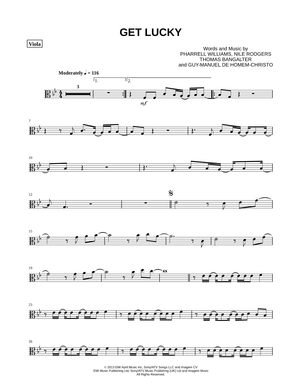 Get Lucky - Viola