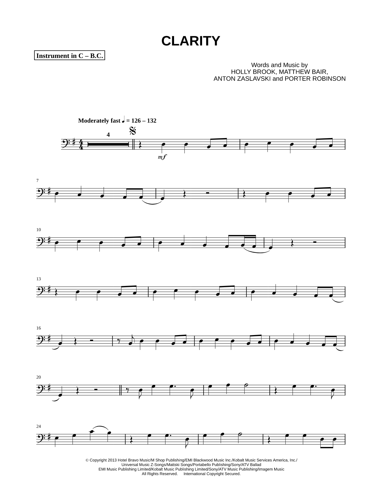 Clarity - Bass Clef Instrument