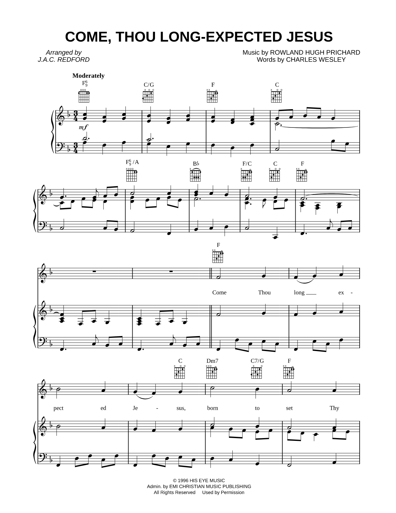 Come, Thou Long-Expected Jesus