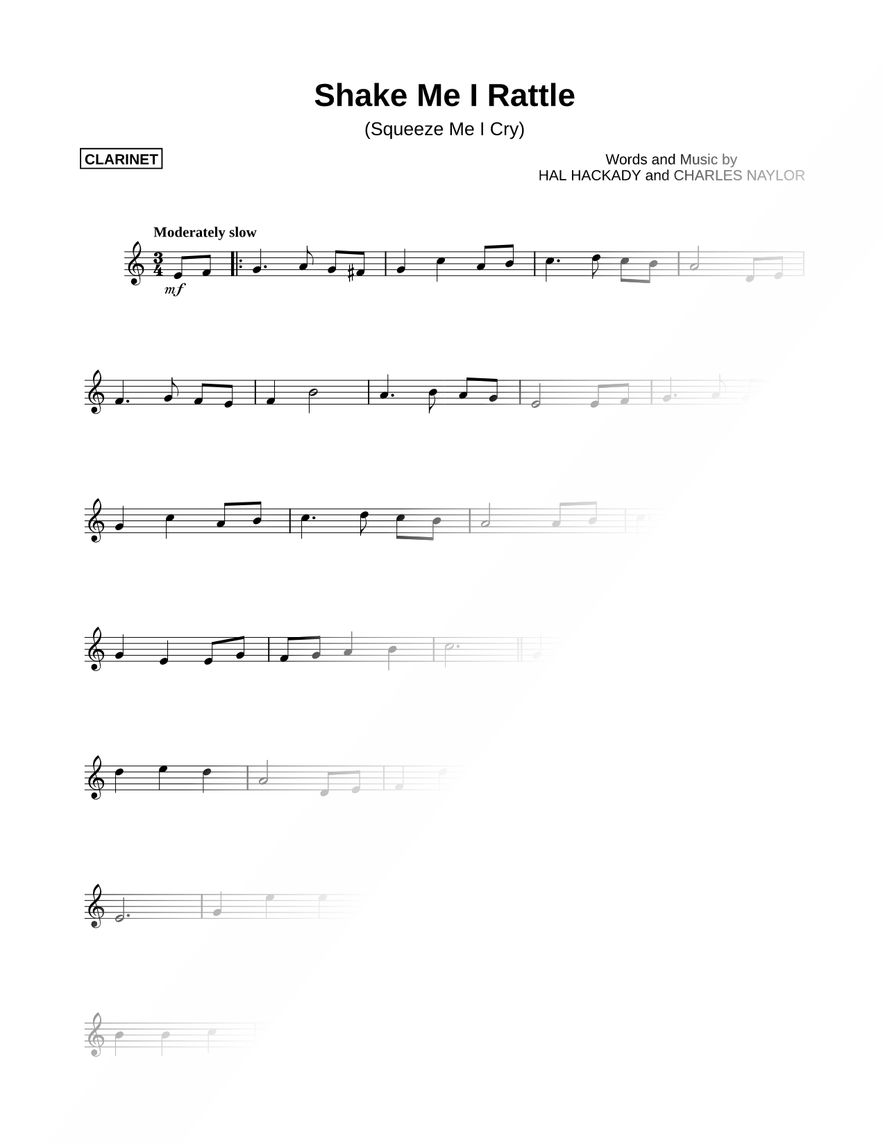 Shake Me I Rattle (Squeeze Me I Cry)