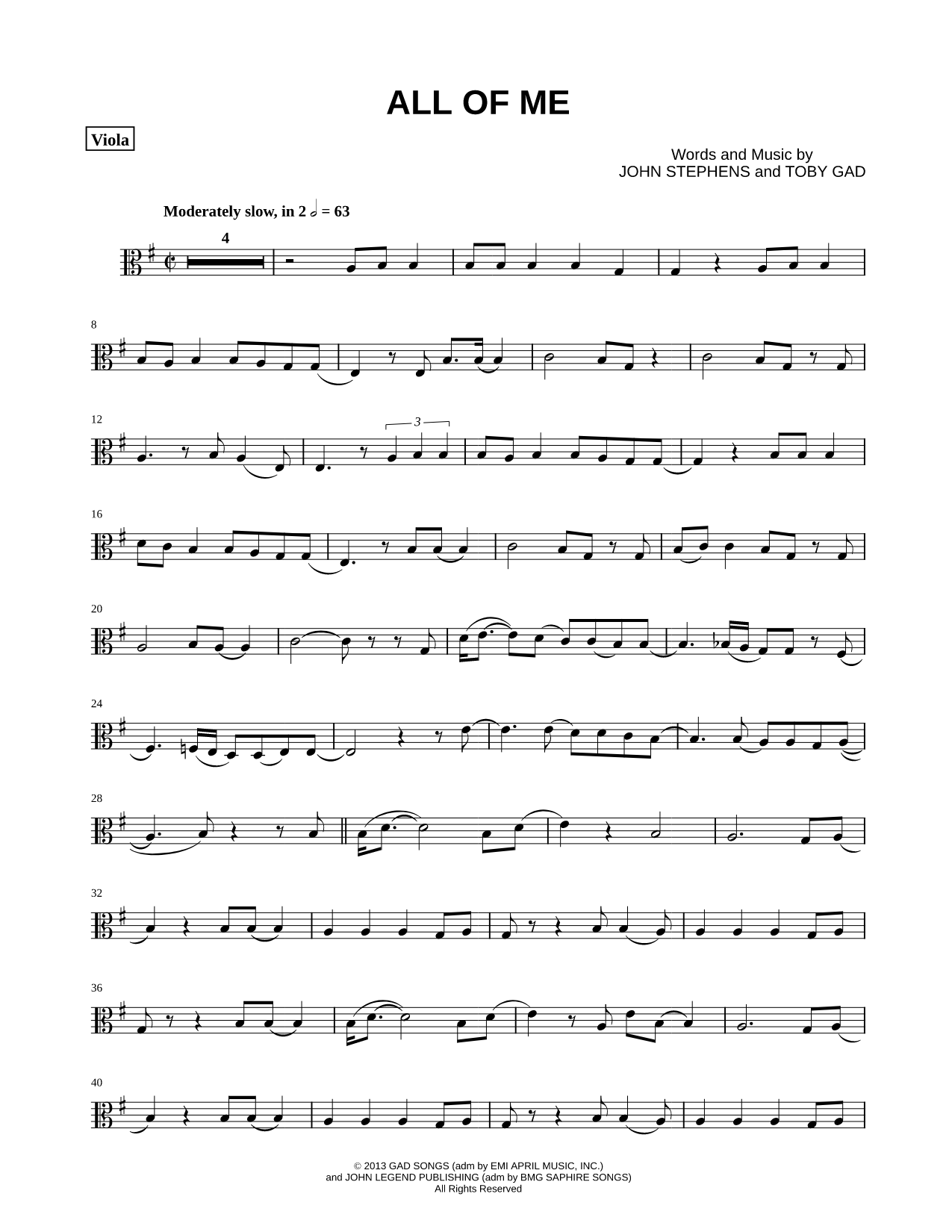 All of Me - Viola