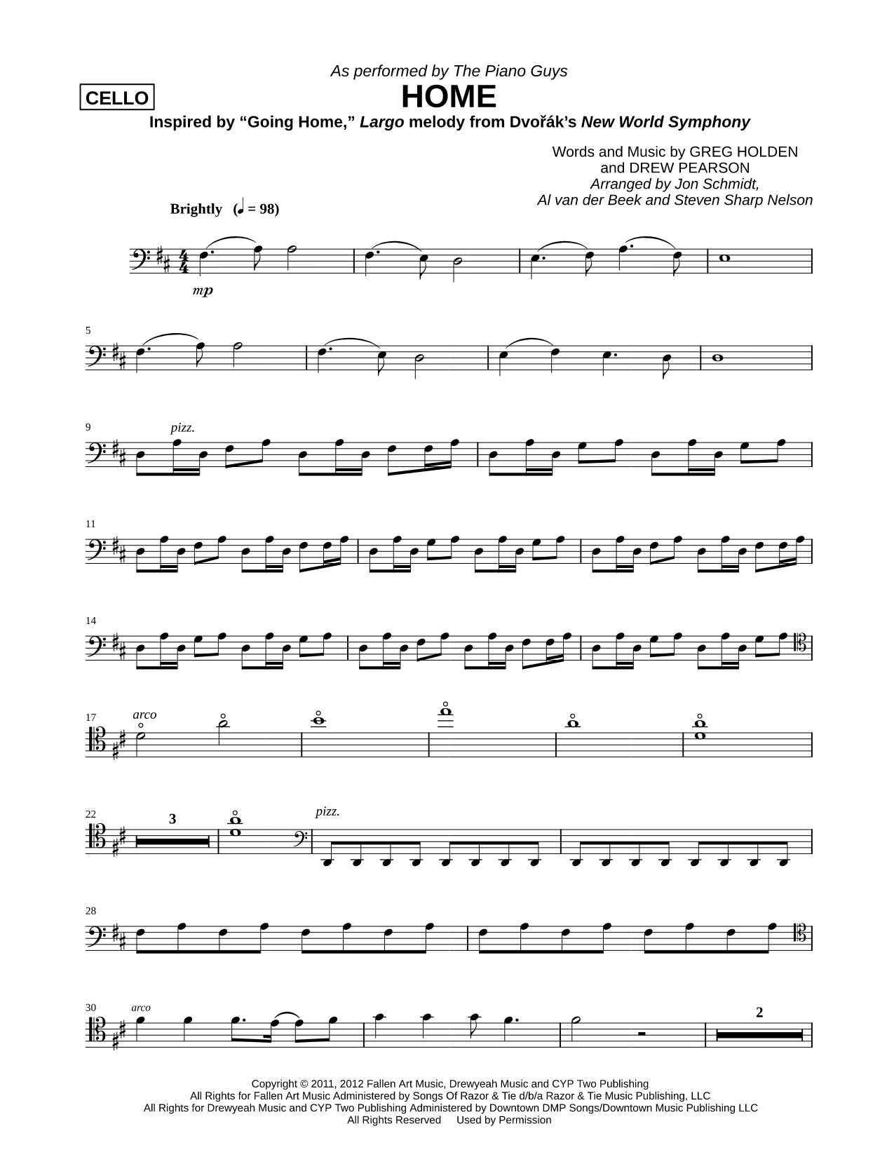 Home - Cello part