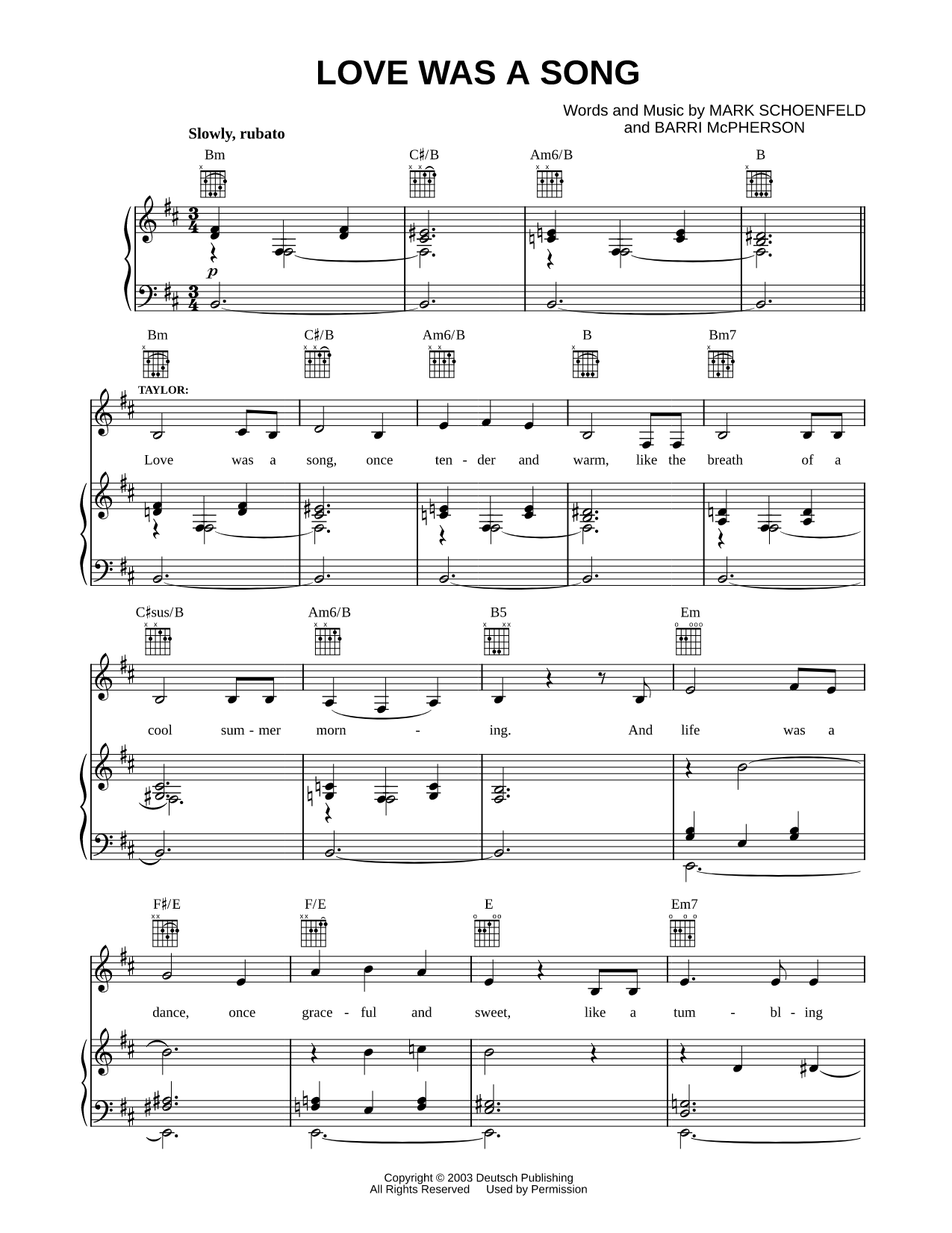 Love Was a Song