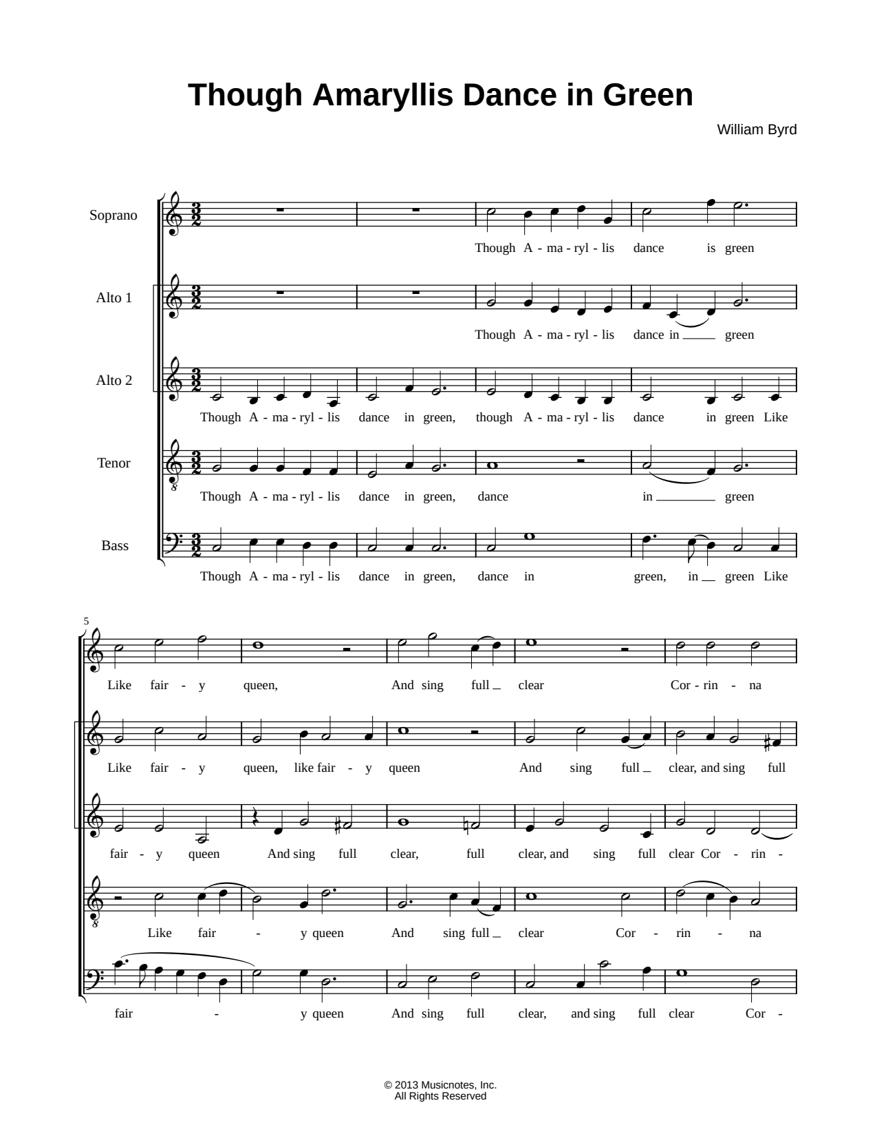 Though Amaryllis Dance In Green