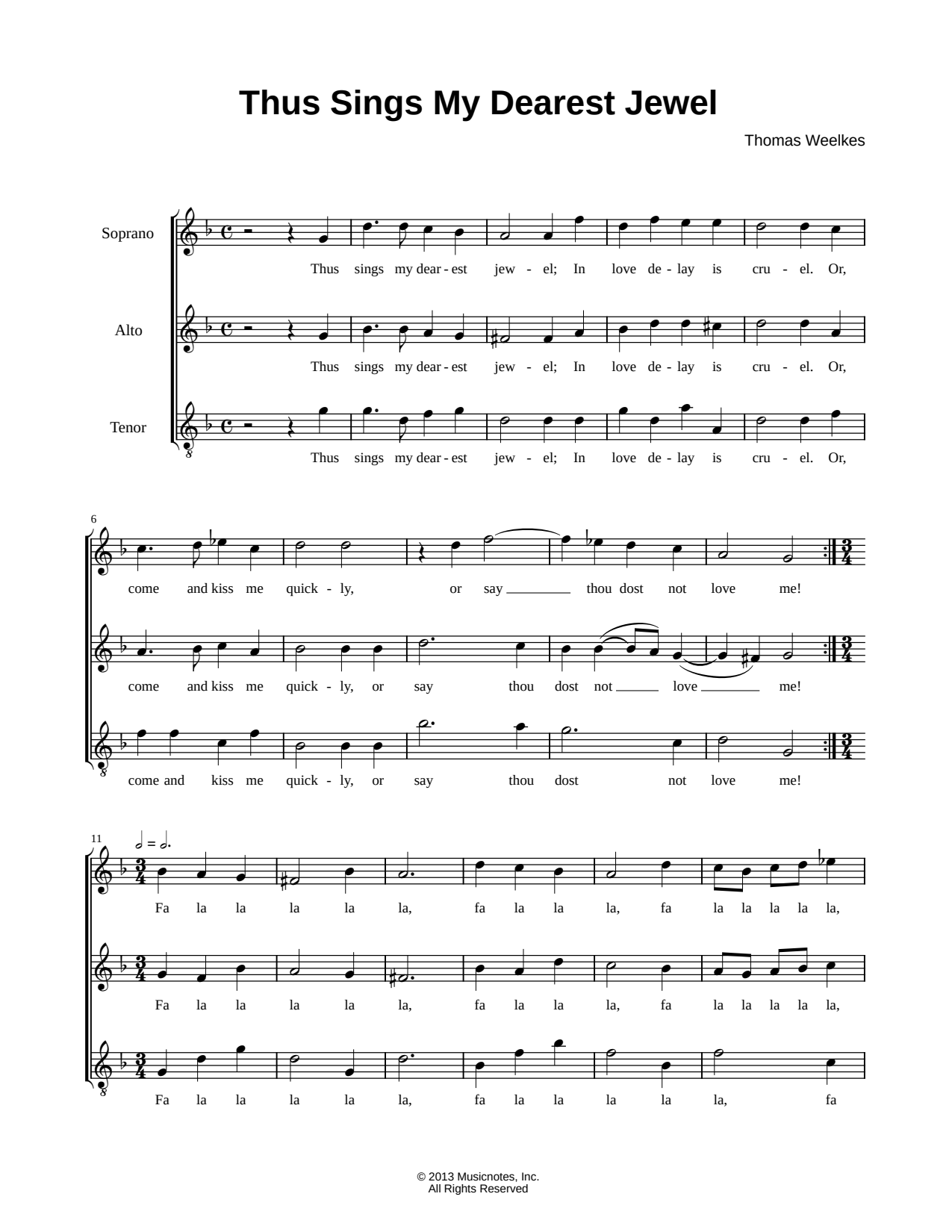 Thus Sings My Dearest Jewel