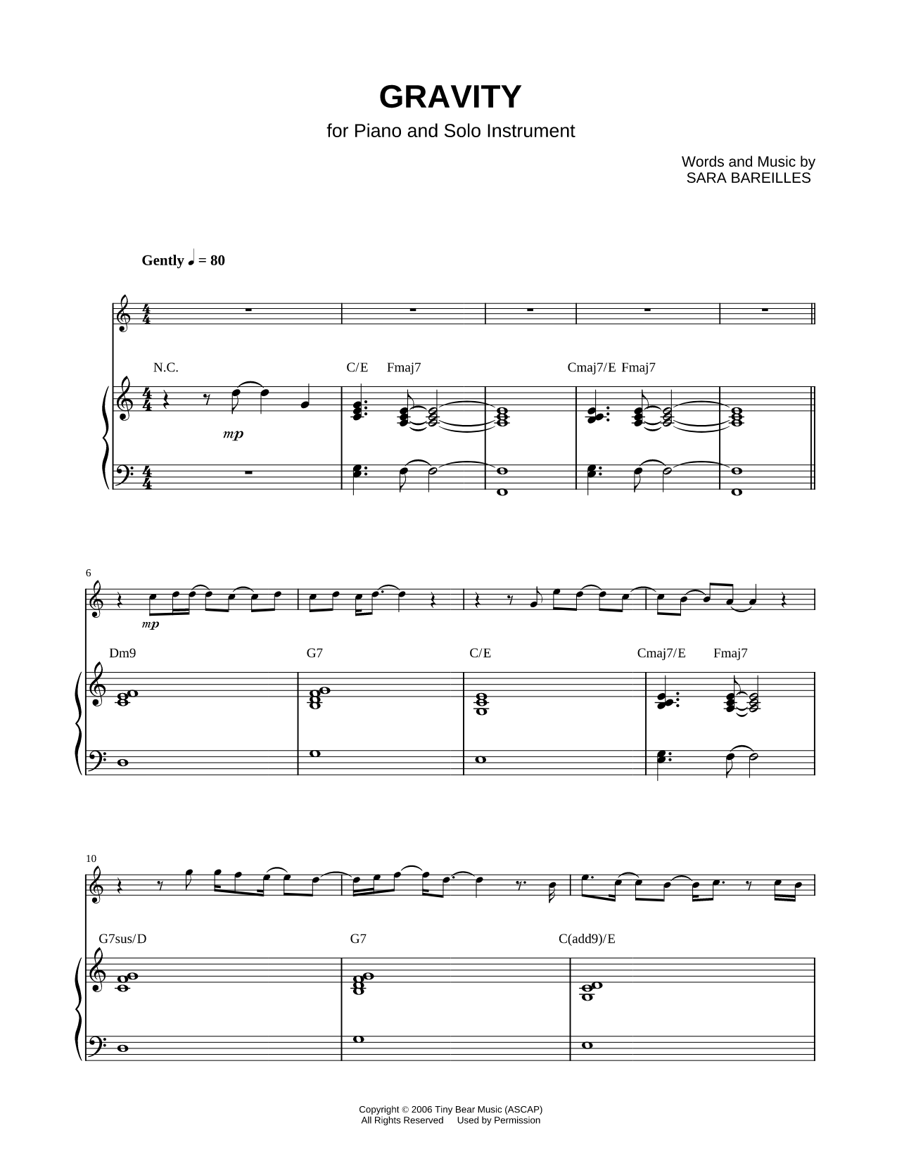 Gravity - Piano Accompaniment