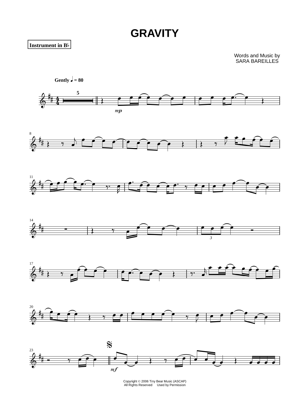 Gravity - Bb Instrument
