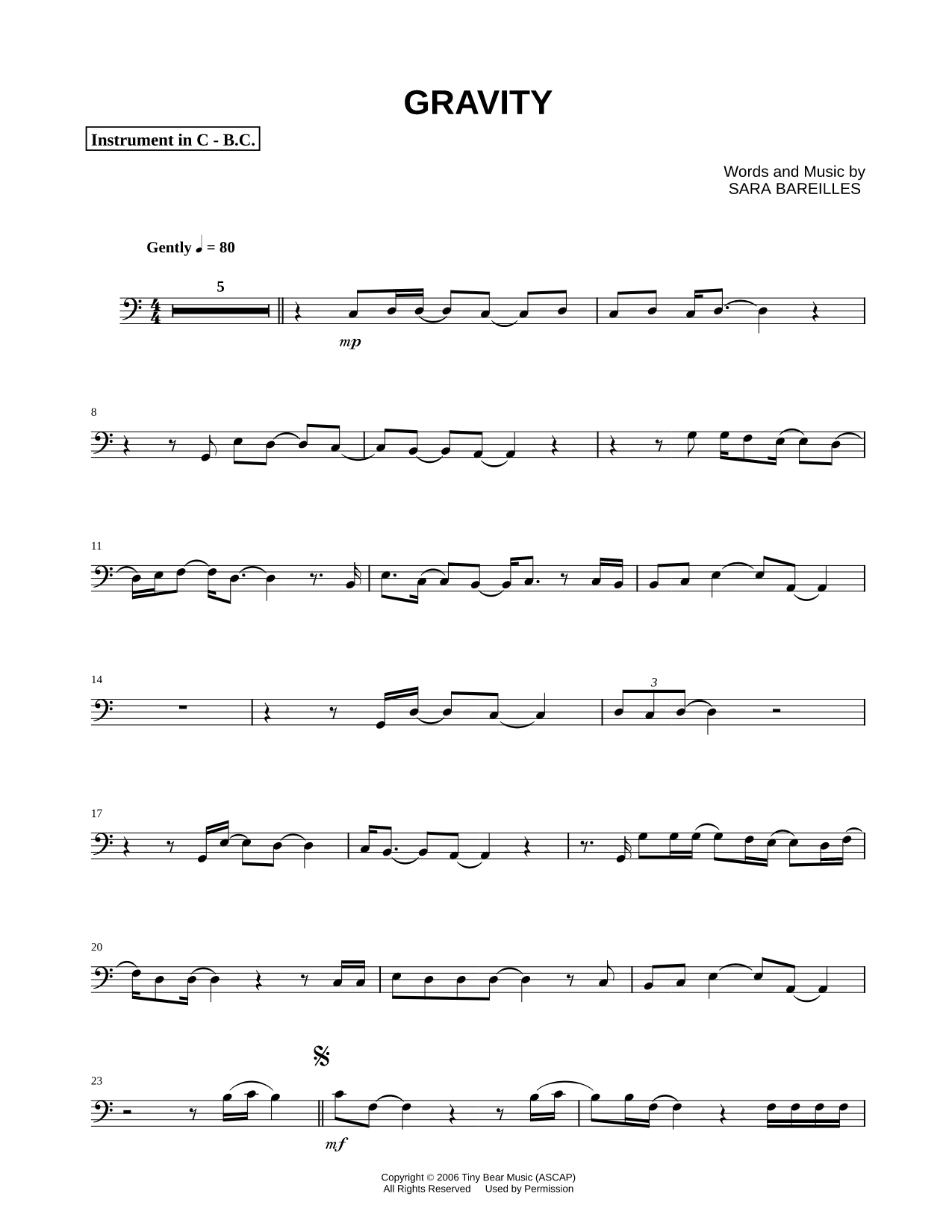 Gravity - Bass Clef Instrument