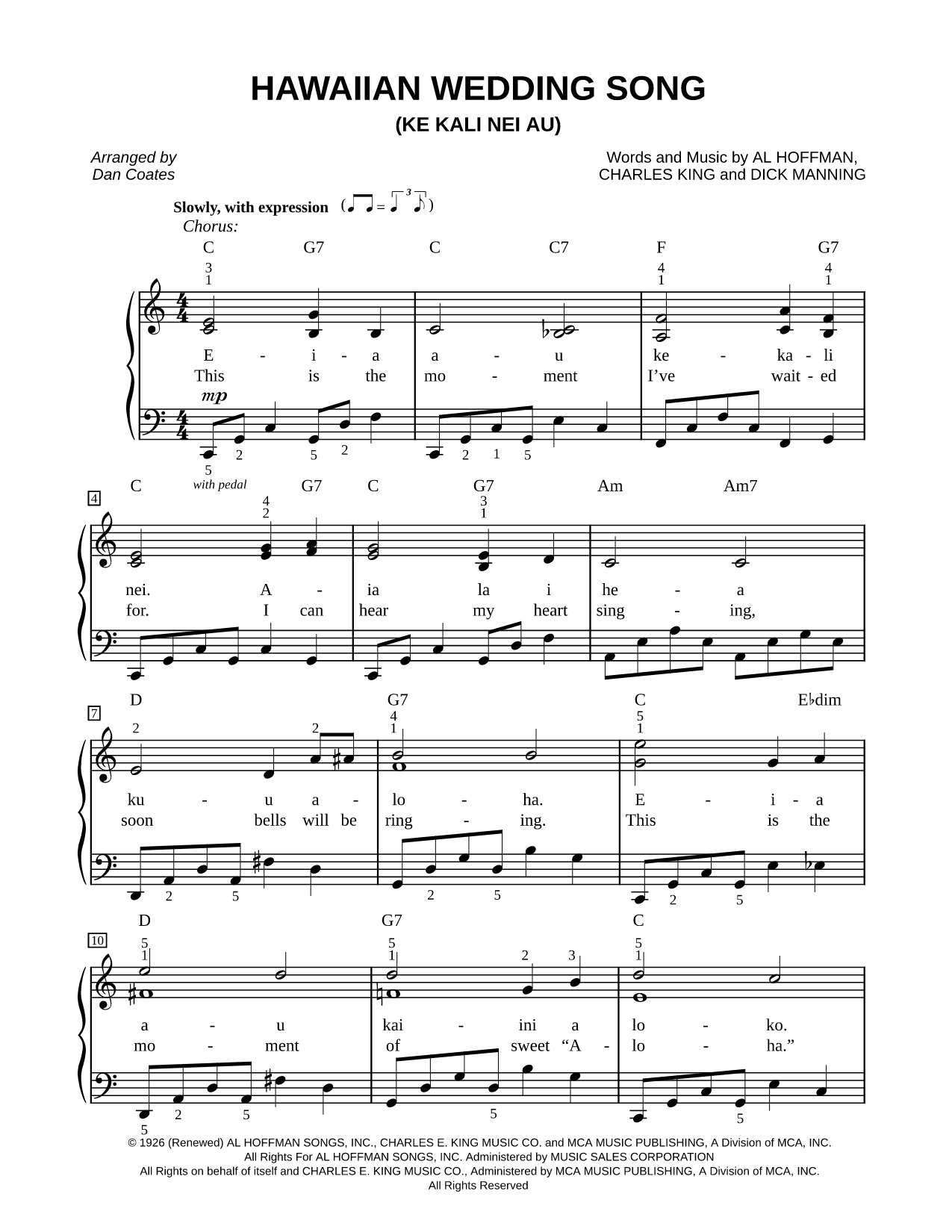 Hawaiian Wedding Song
