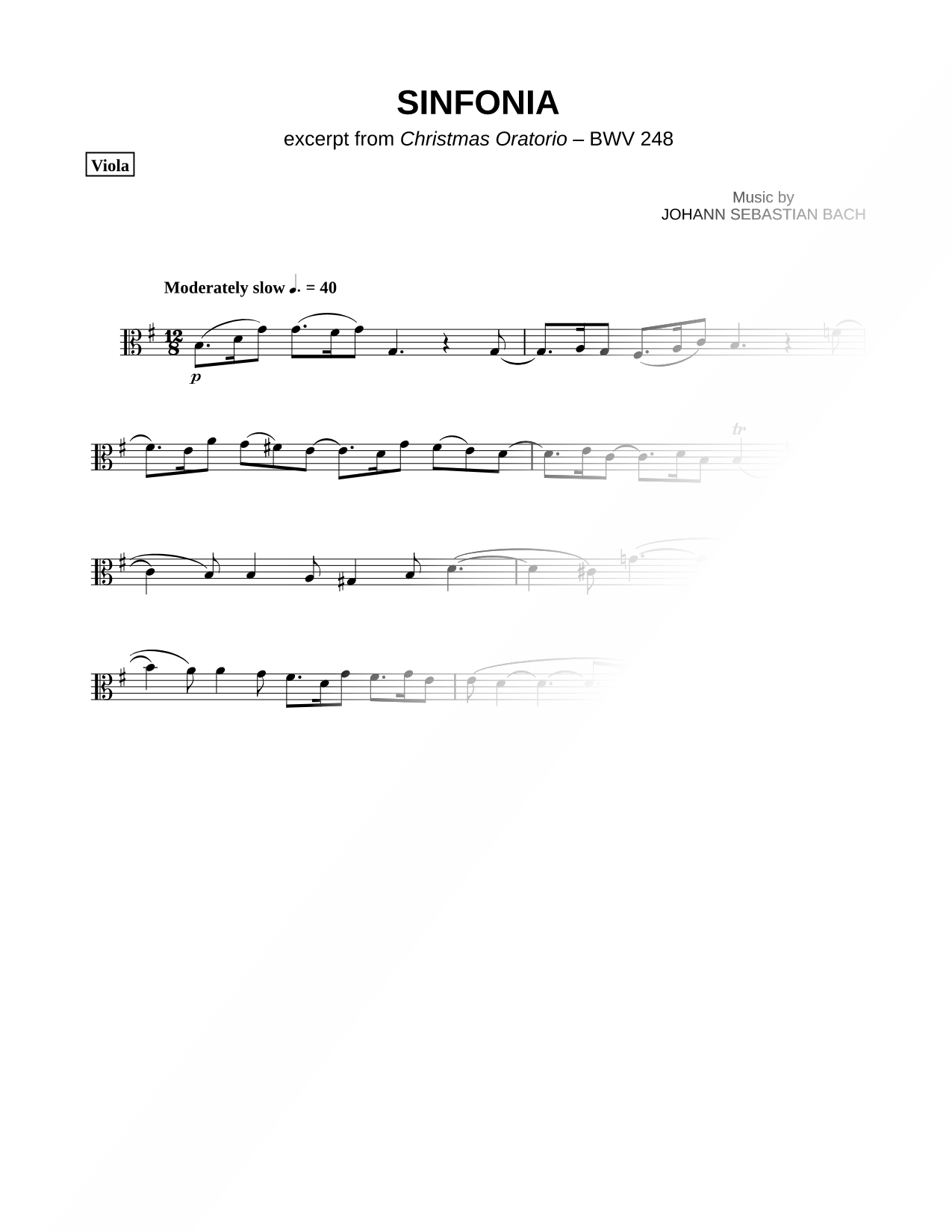 Sinfonia from Christmas Oratorio, BWV 248