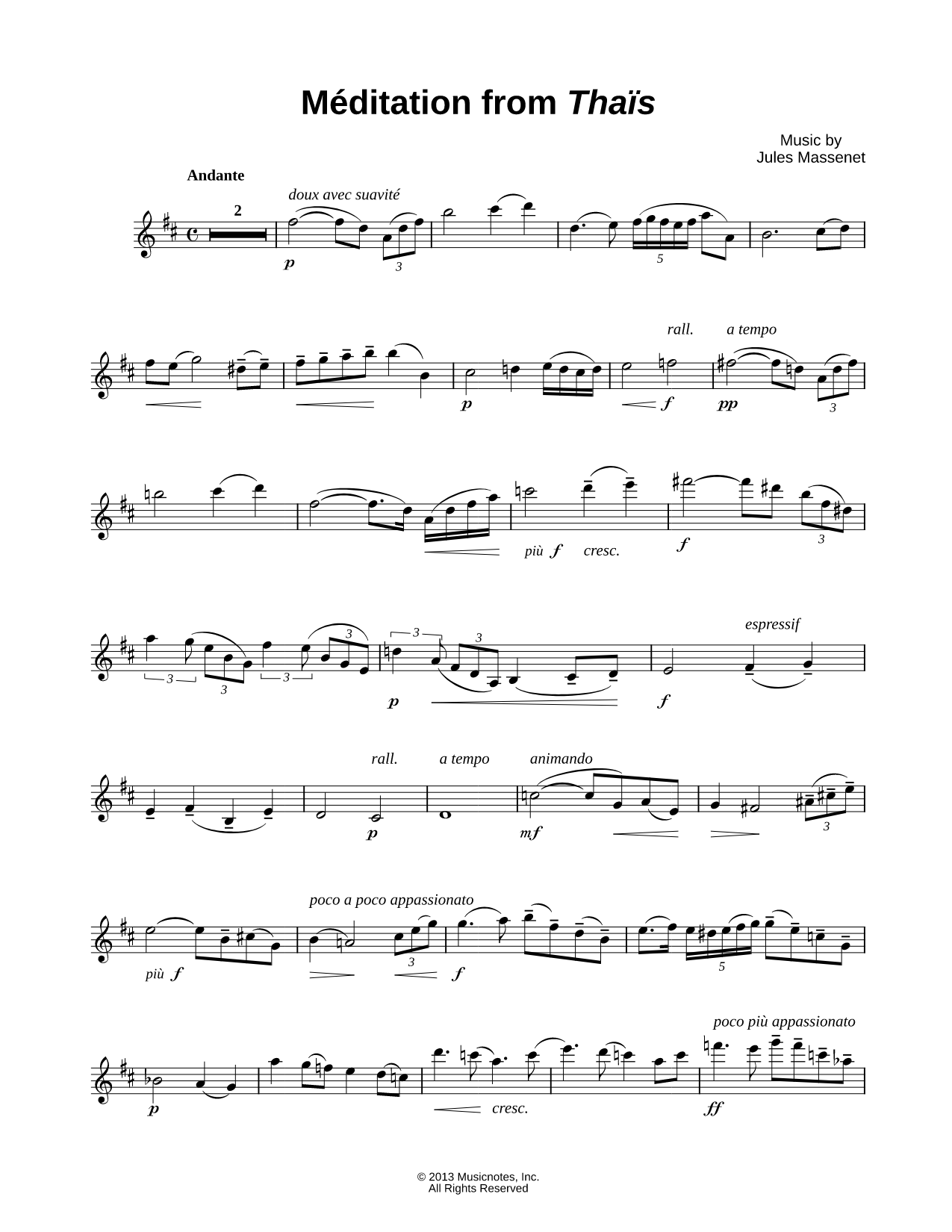 Meditation from Thaïs - Violin