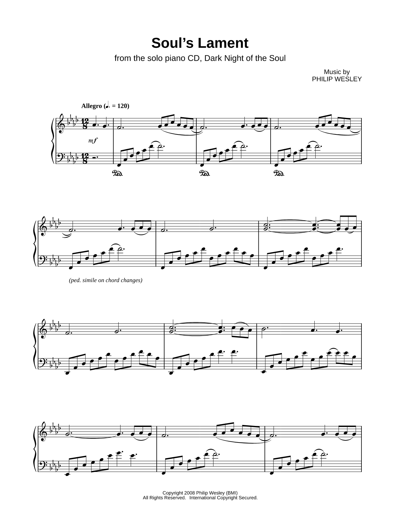 Philip Wesley - Dark Night of the Soul Sheet Music | Musicnotes
