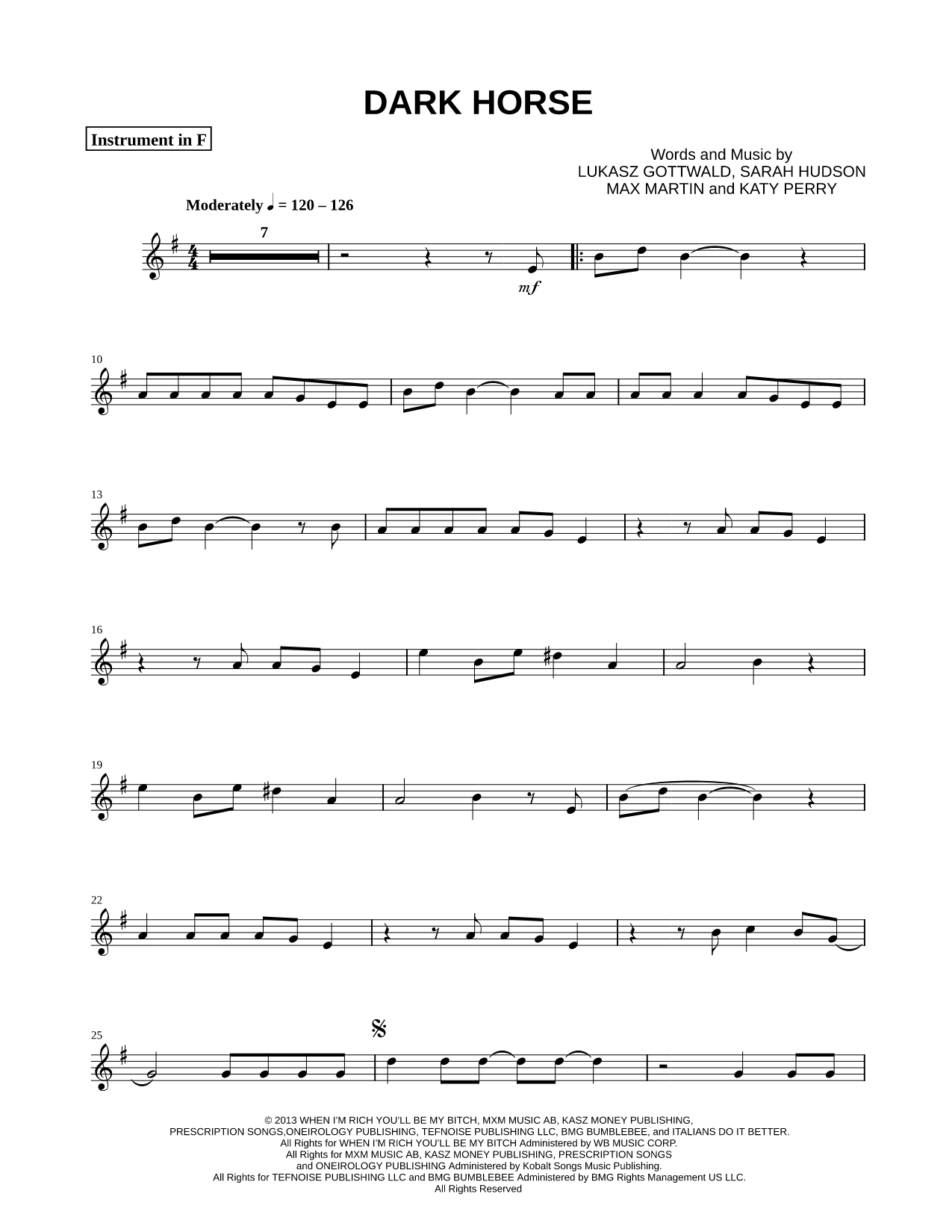 Dark Horse - F Instrument