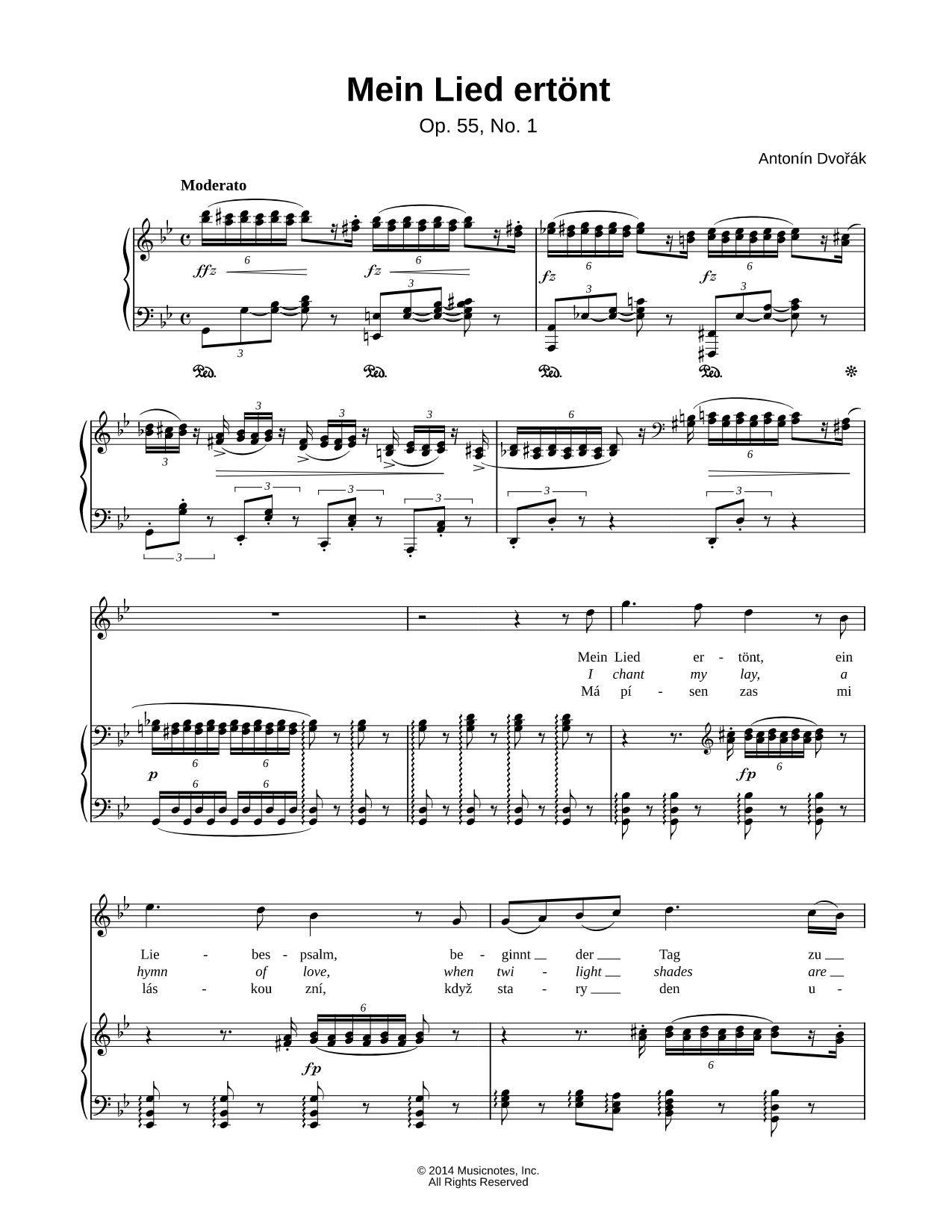 Gypsy Songs, Op. 55, No. 1: Mein Lied ertönt
