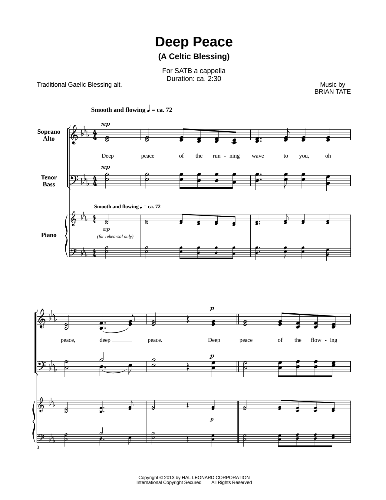 Deep Peace (A Celtic Blessing)