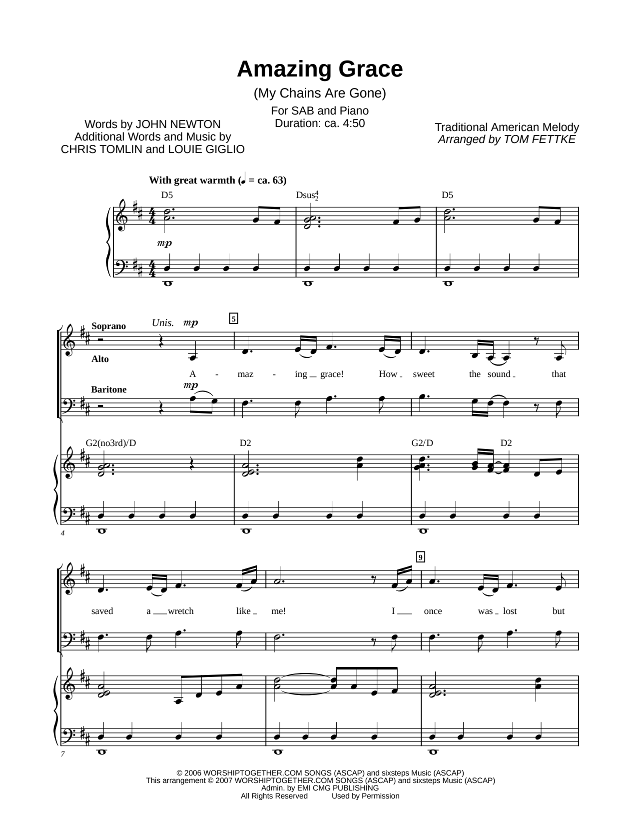 Amazing Grace (My Chains Are Gone)