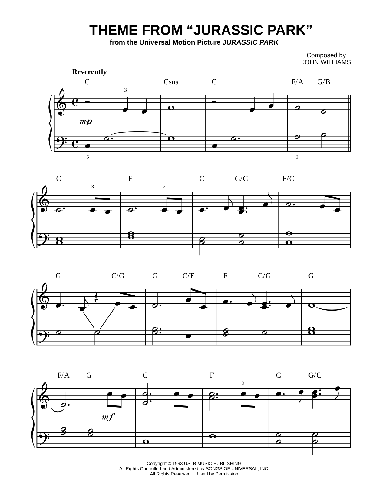 Theme from Jurassic Park