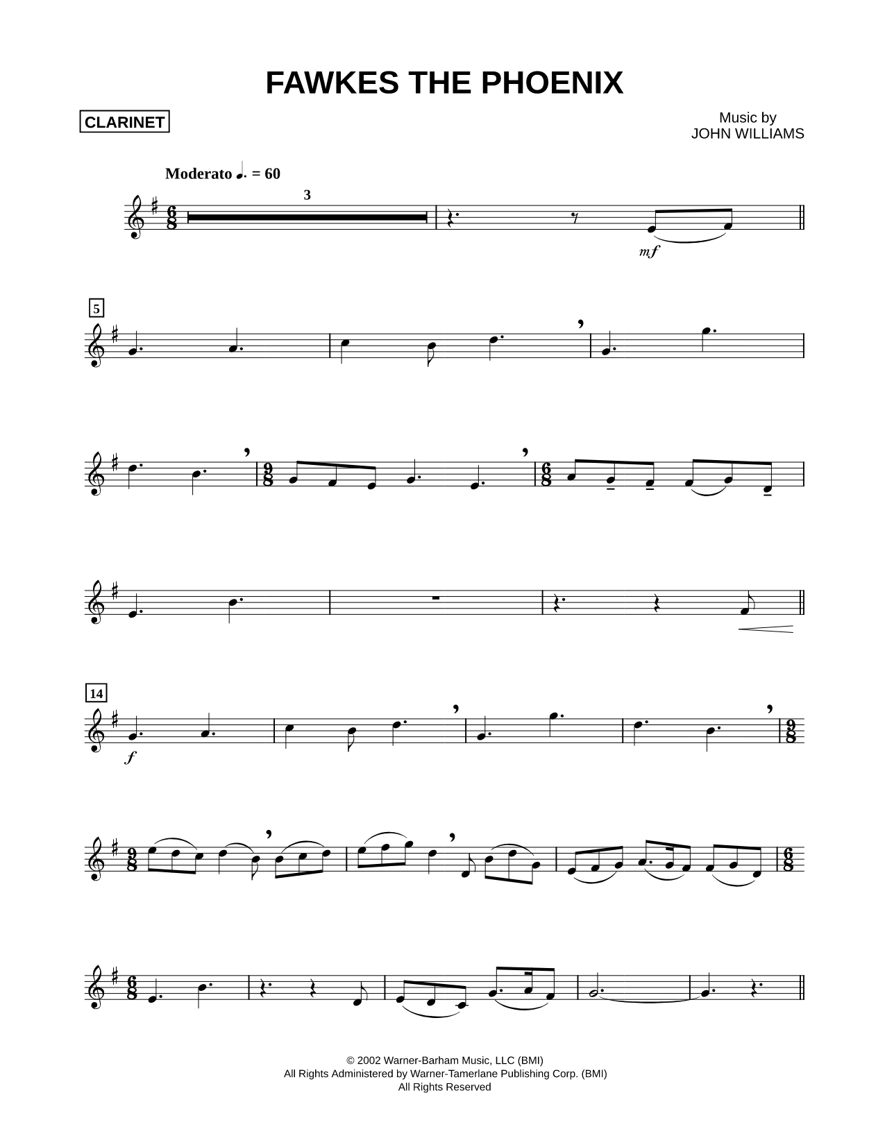 Fawkes the Phoenix - Clarinet