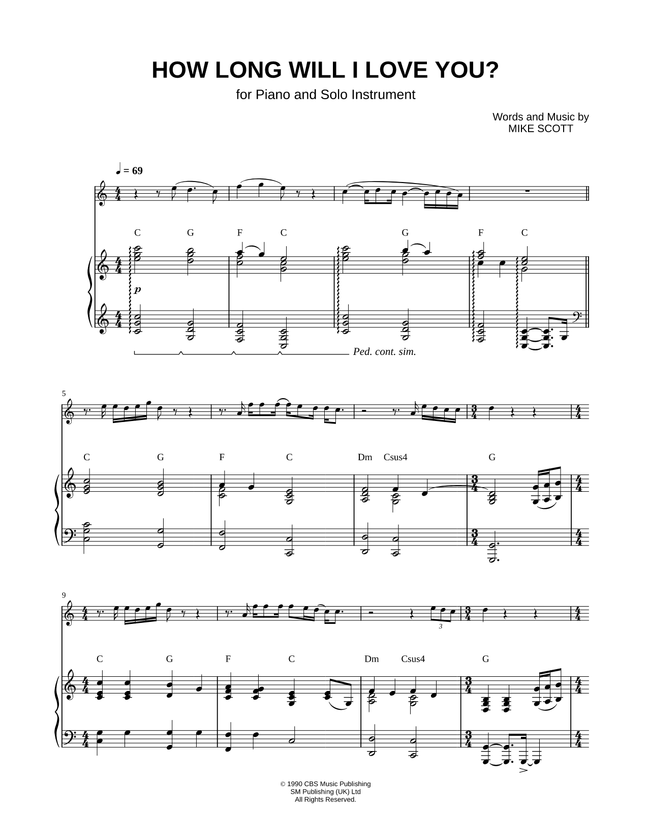 How Long Will I Love You - Piano Accompaniment