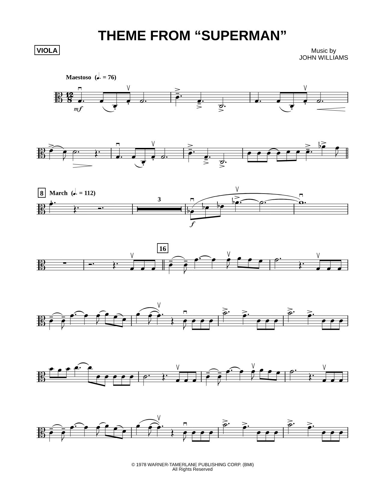 Theme from Superman - Viola