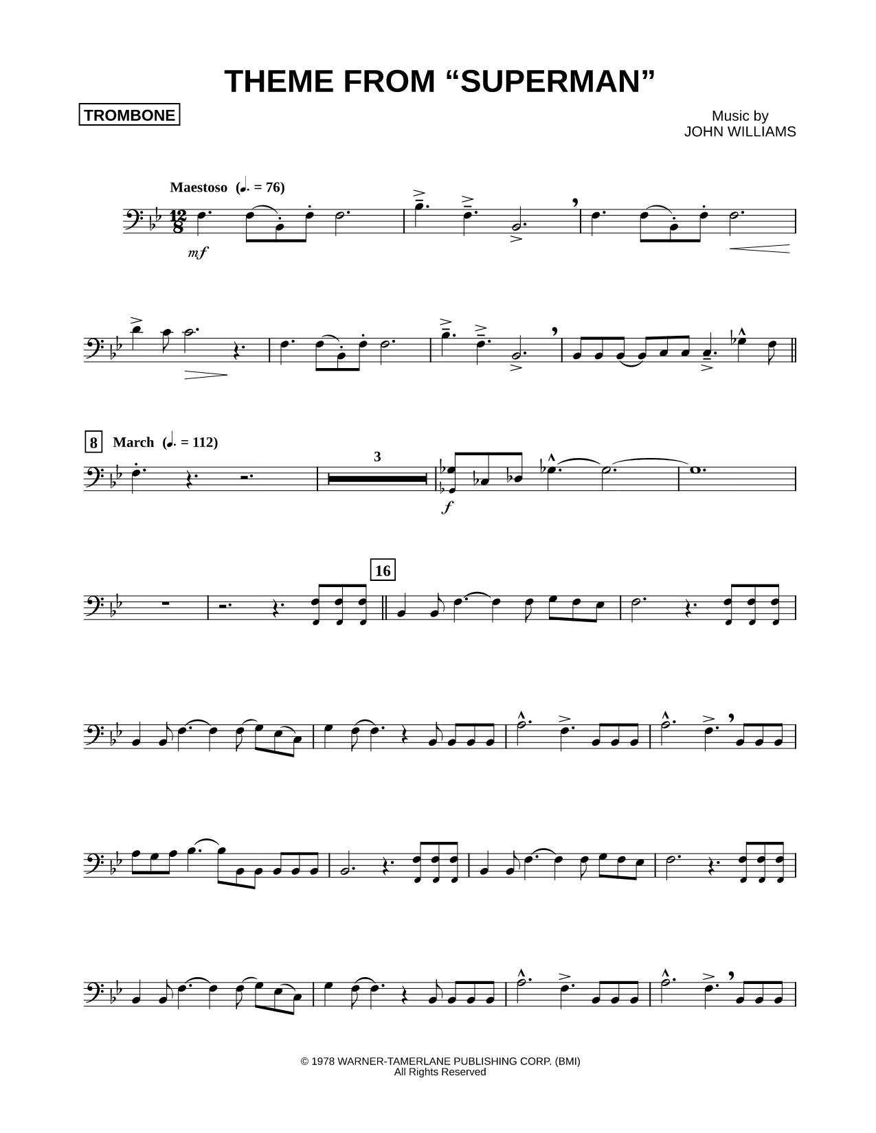 Theme from Superman - Trombone