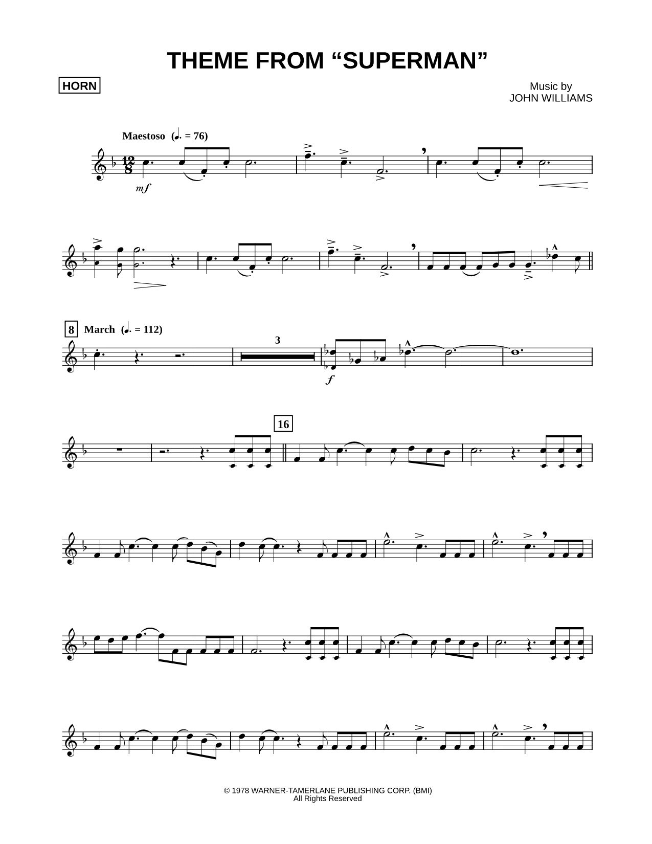 Theme from Superman - French Horn