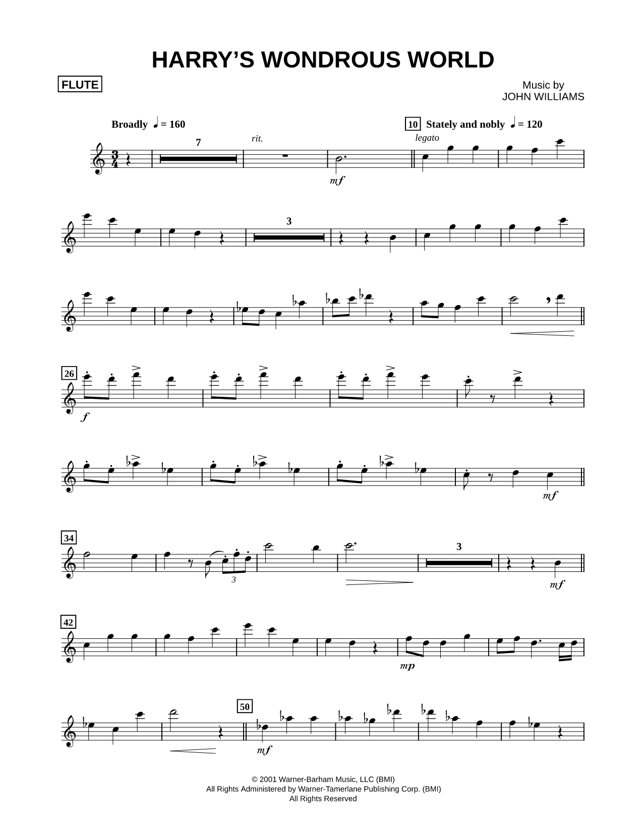 Harry's Wondrous World - Flute