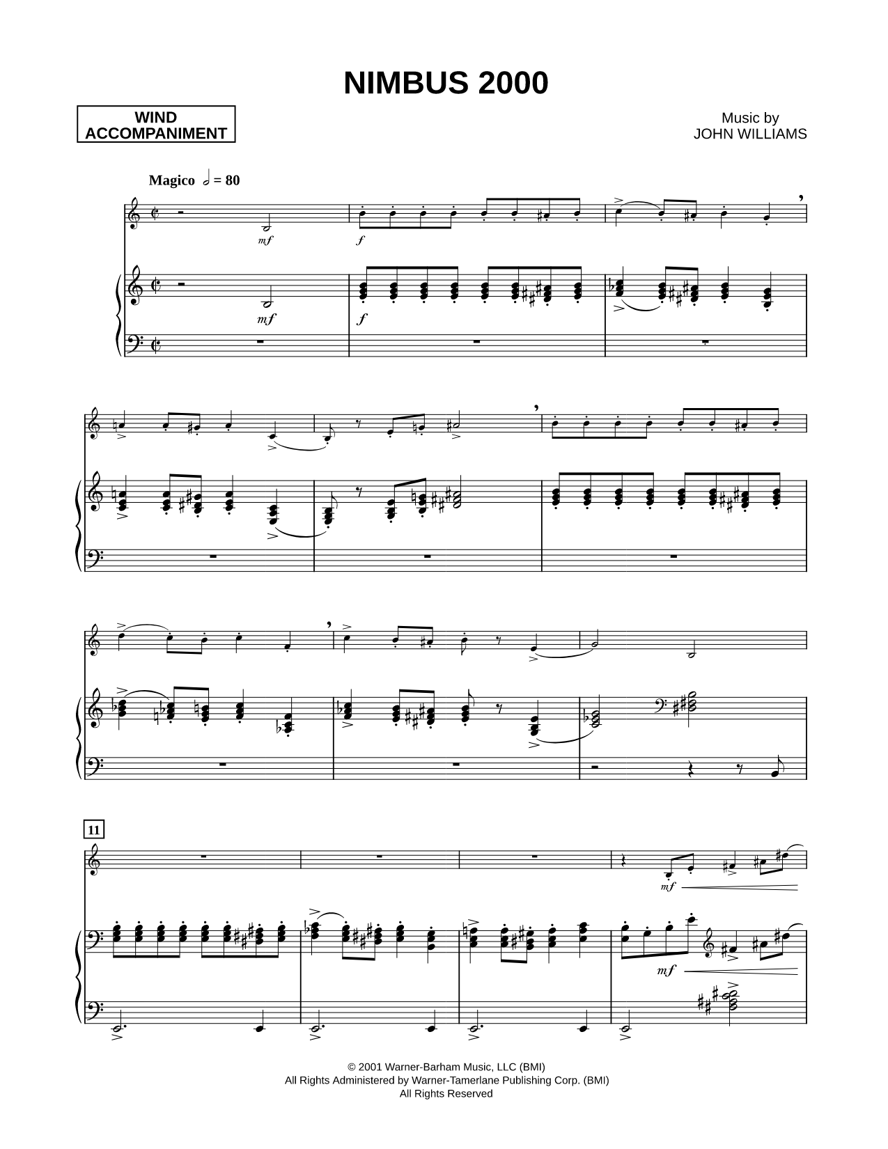 Nimbus 2000 - Piano Accompaniment (Winds)