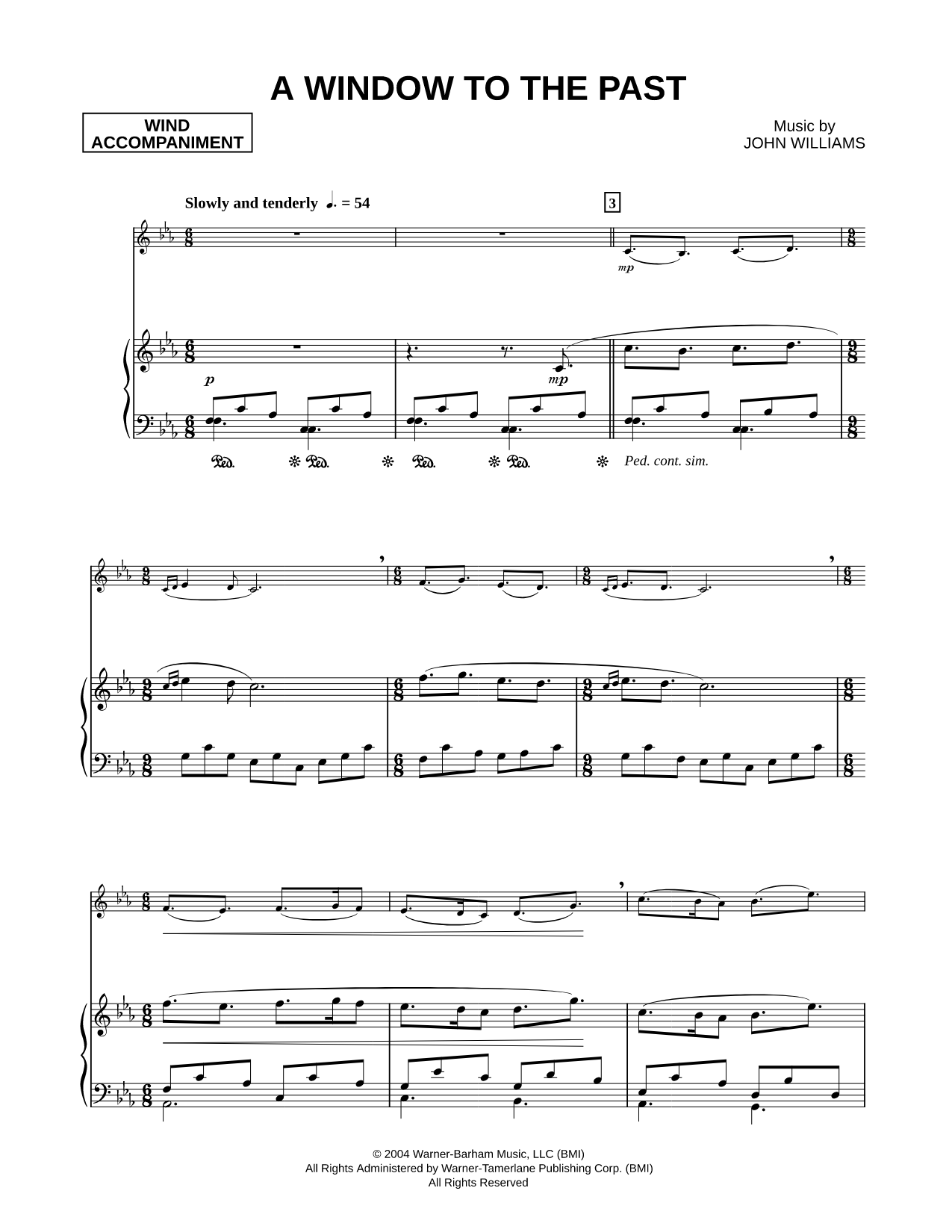 A Window To the Past - Piano Accompaniment (Winds)