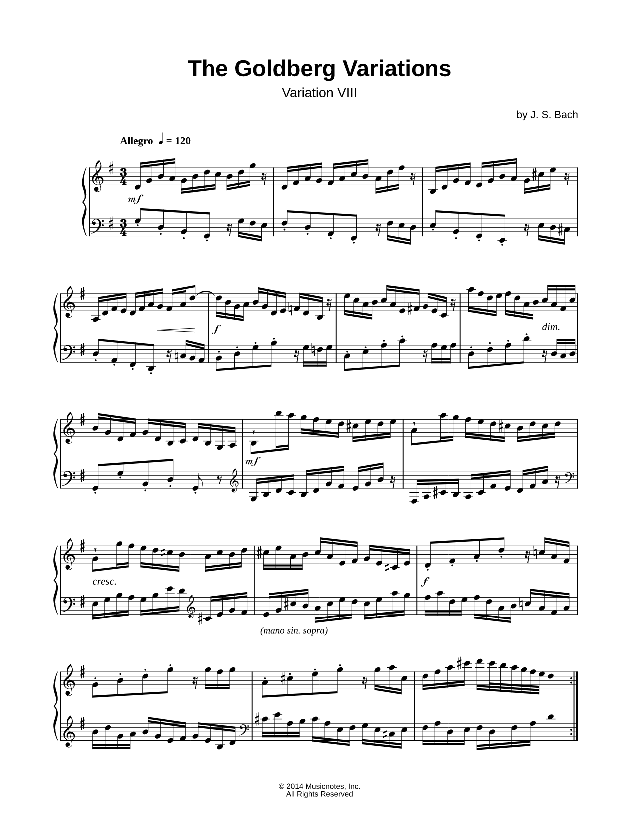 The Goldberg Variations, BWV 988: Variation VIII