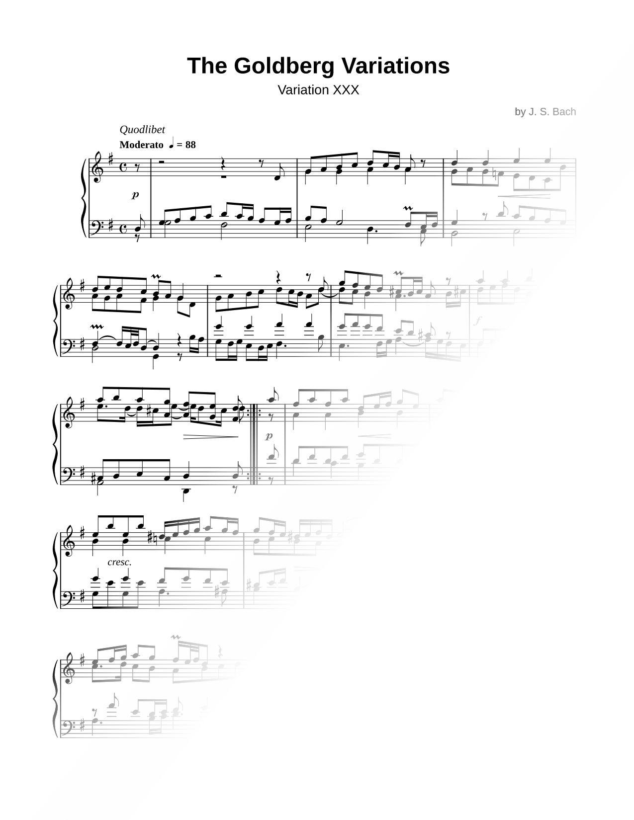 The Goldberg Variations, BWV 988: Variation XXX