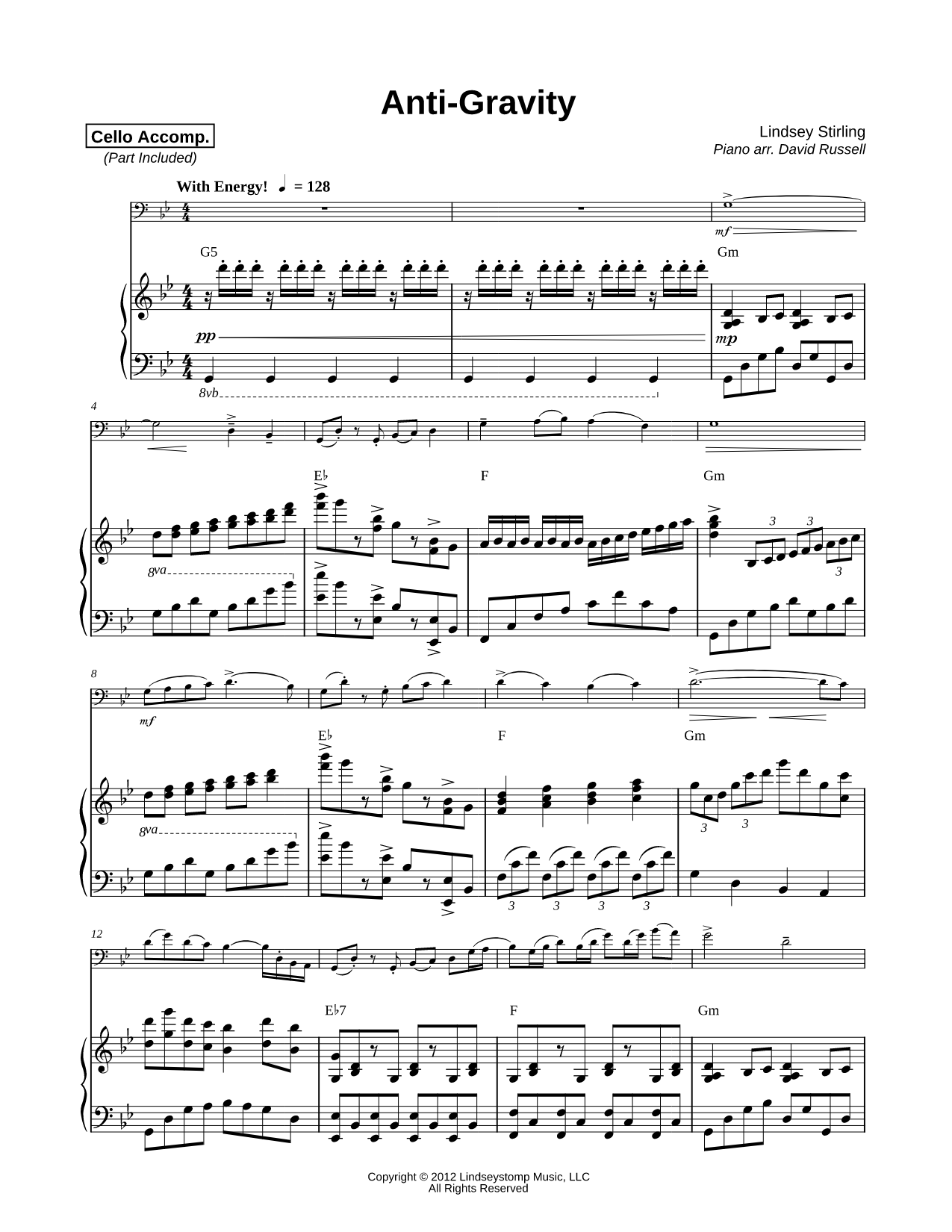 Anti-Gravity - Cello & Piano