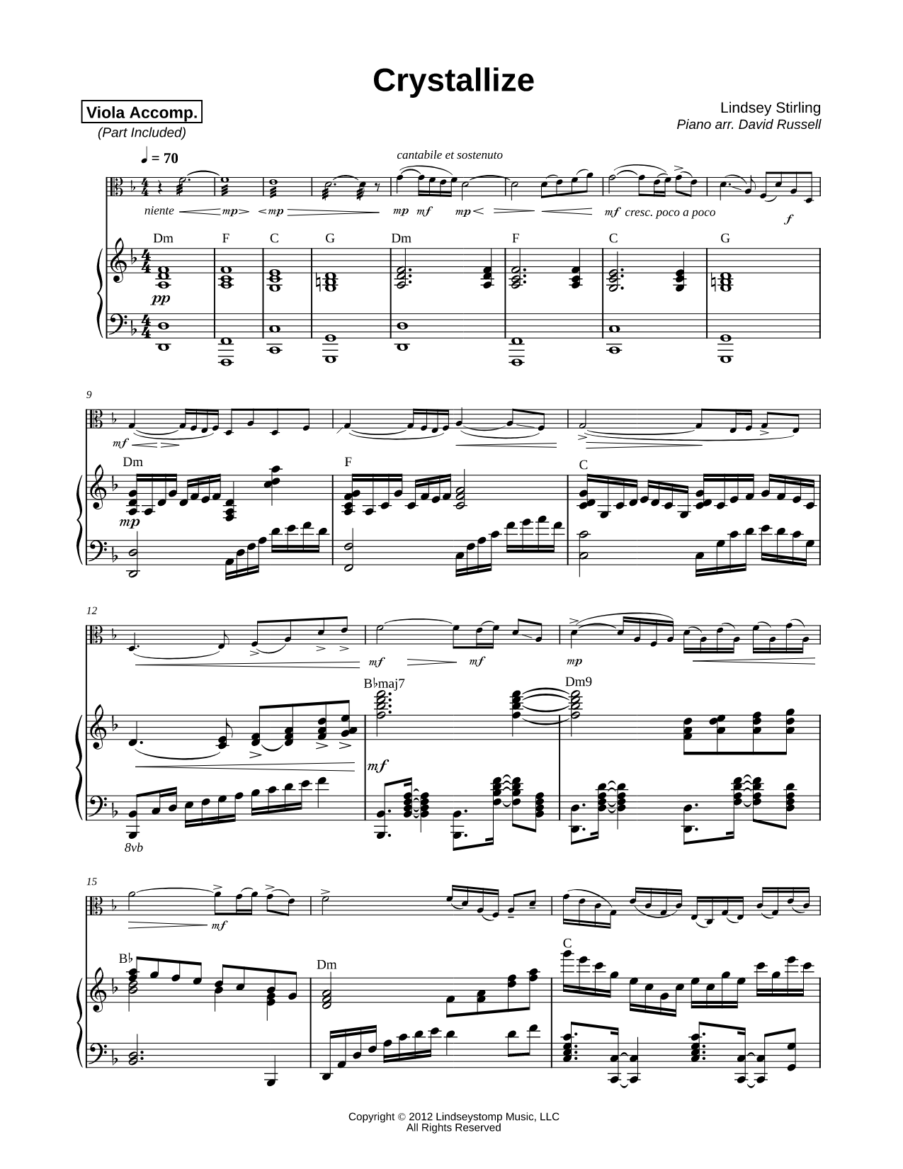Crystallize - Viola & Piano