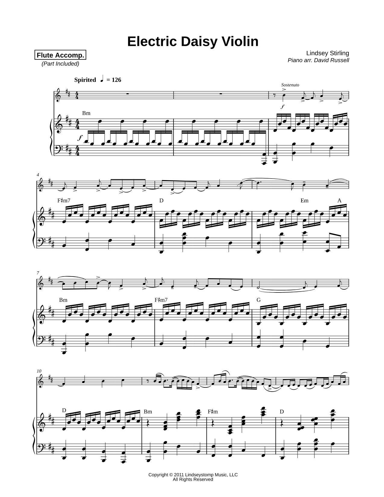 Electric Daisy Violin - Flute & Piano