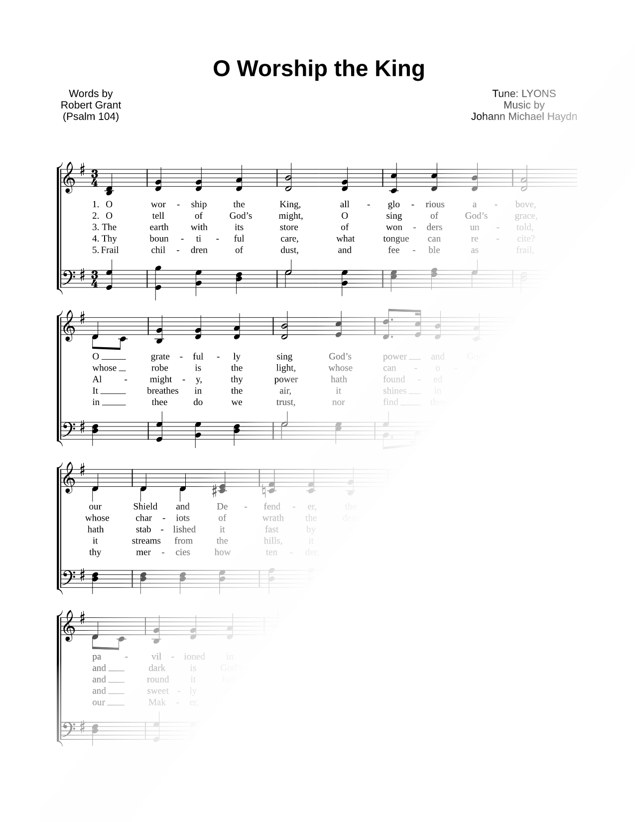 O Worship the King