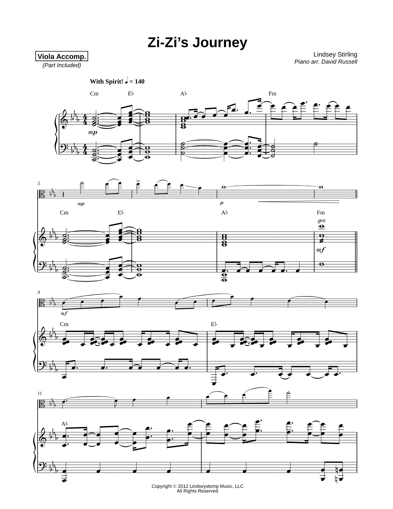 Zi-Zi's Journey - Viola & Piano