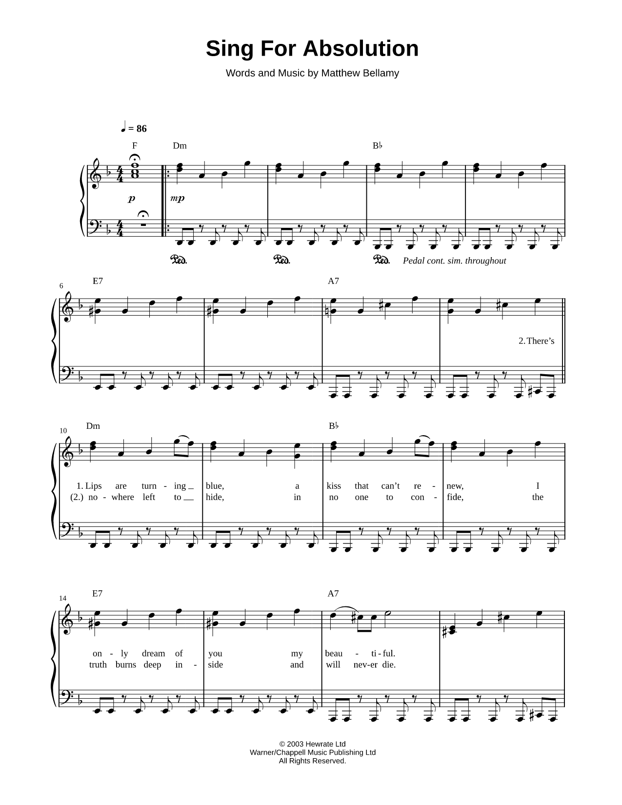 Sing for Absolution