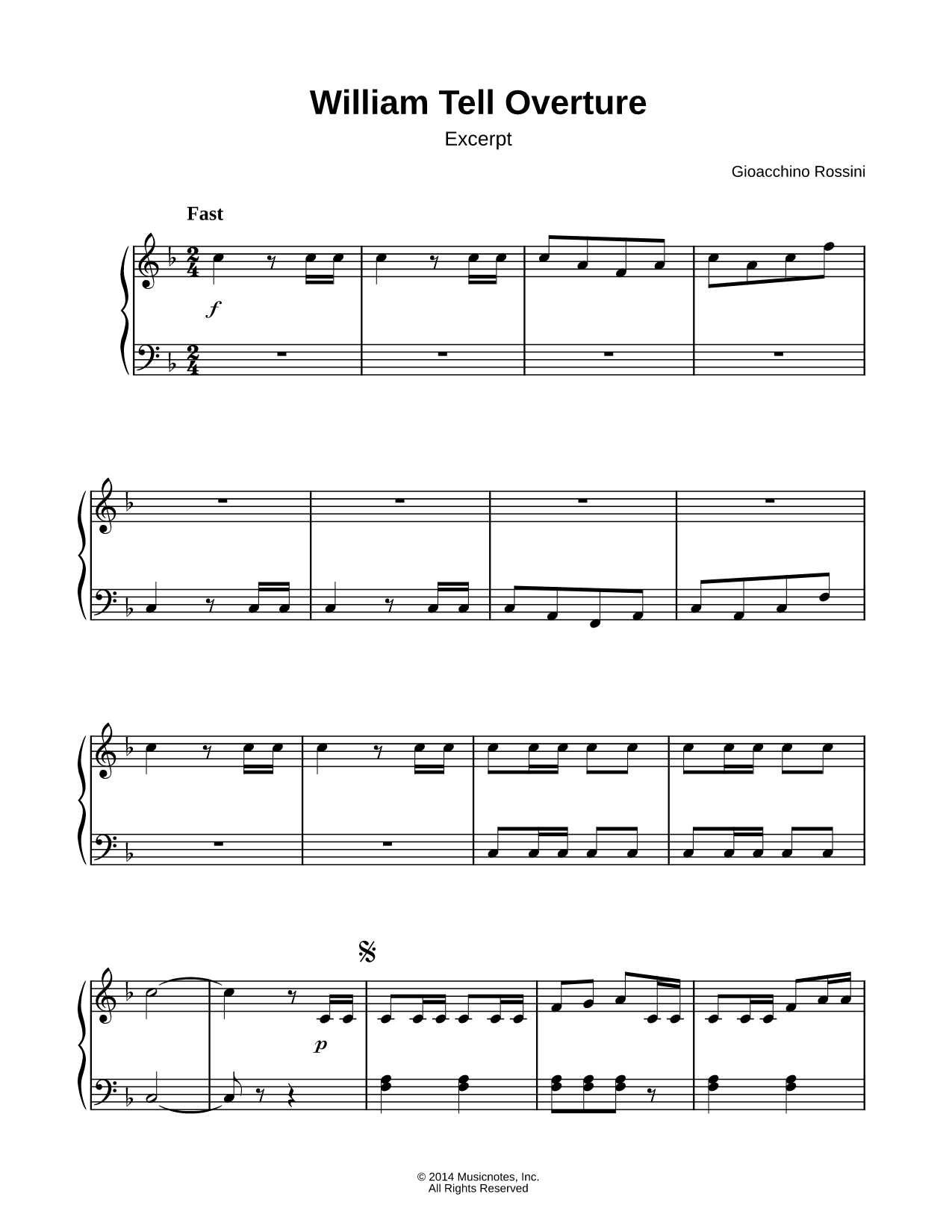 William Tell Overture - Allegro Vivace (Main Theme)