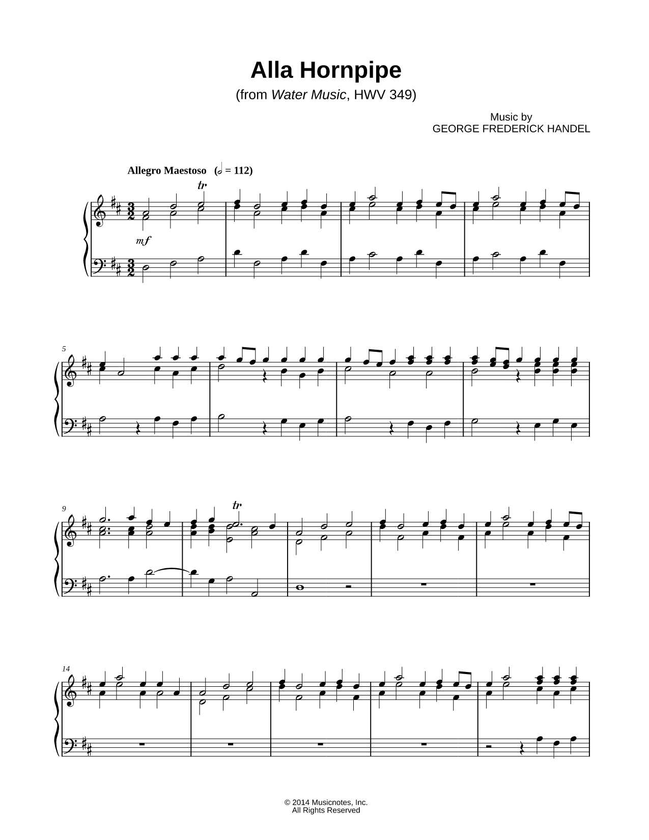 Alla Hornpipe from Water Music