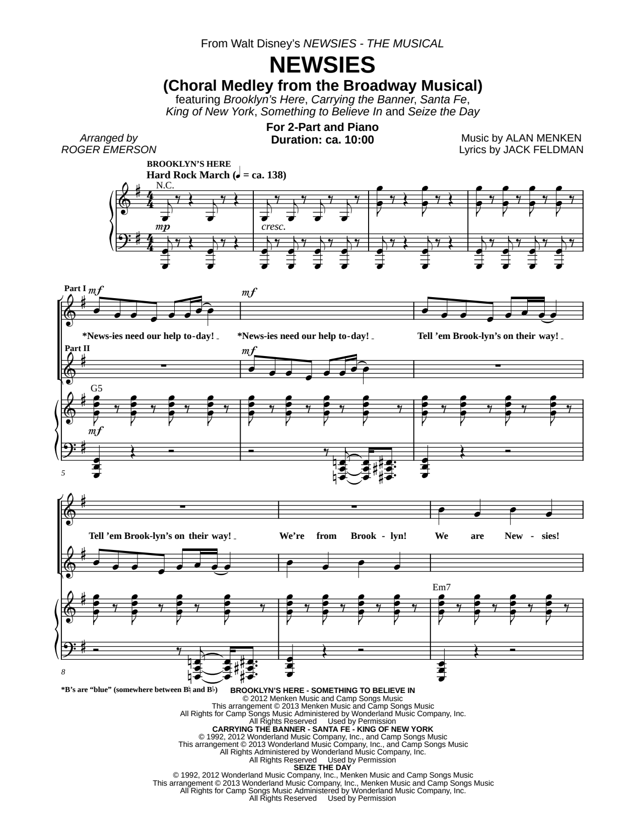 Newsies (Choral Medley)