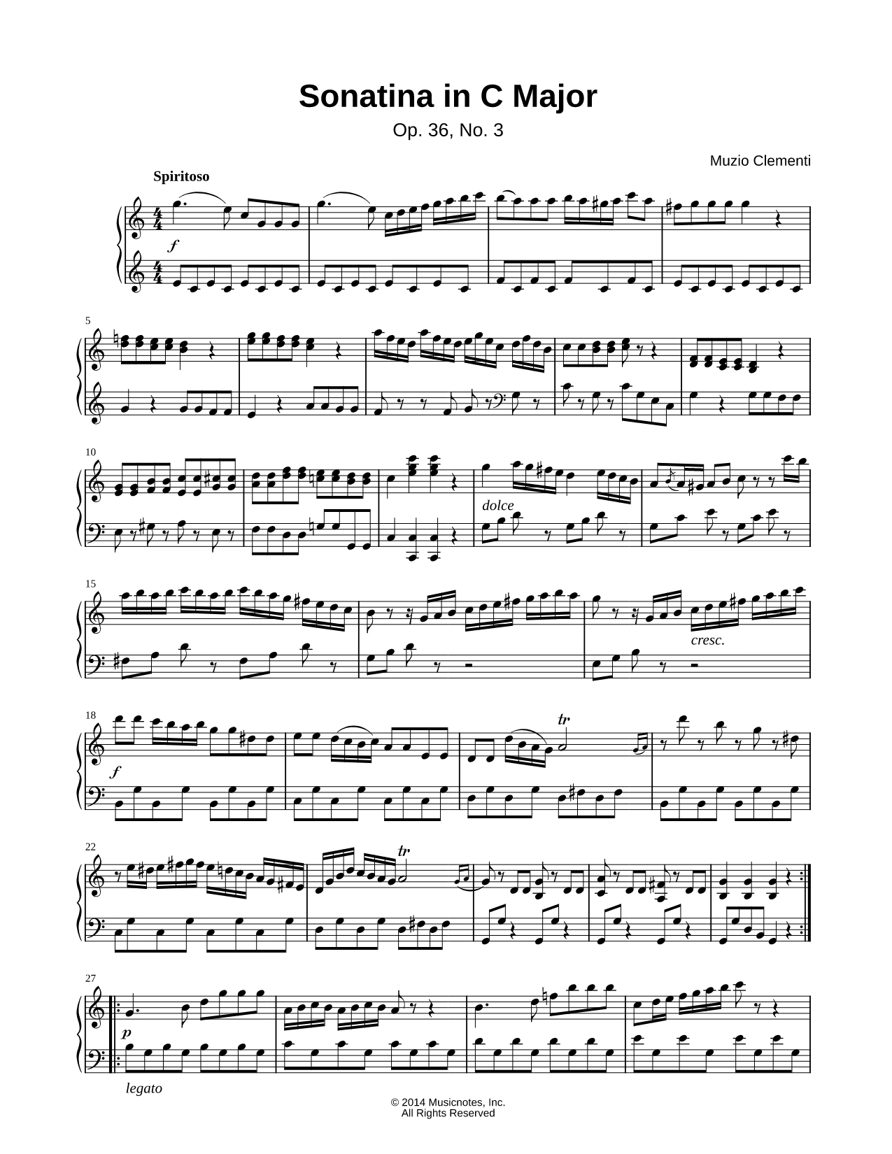 Sonatina in C Major, Op. 36, No. 3