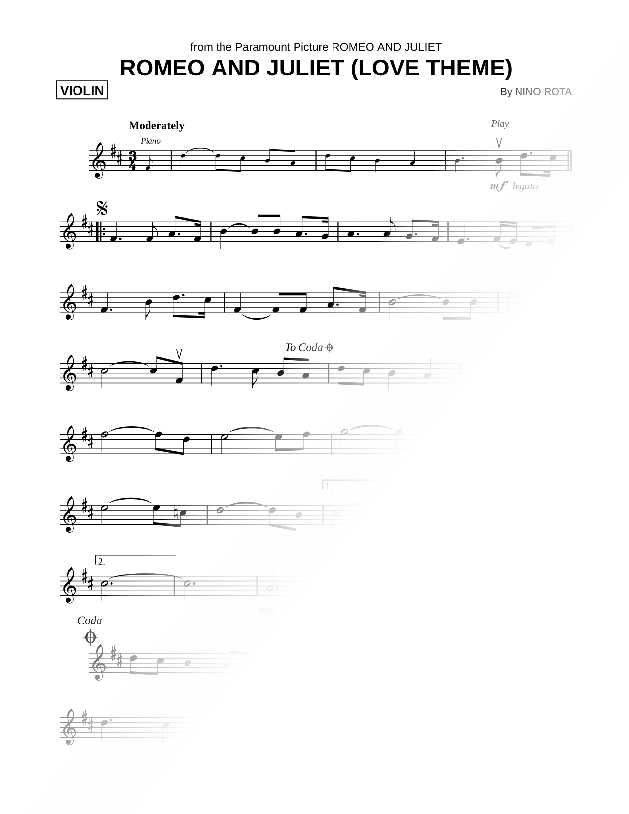 Romeo and Juliet (Love Theme)