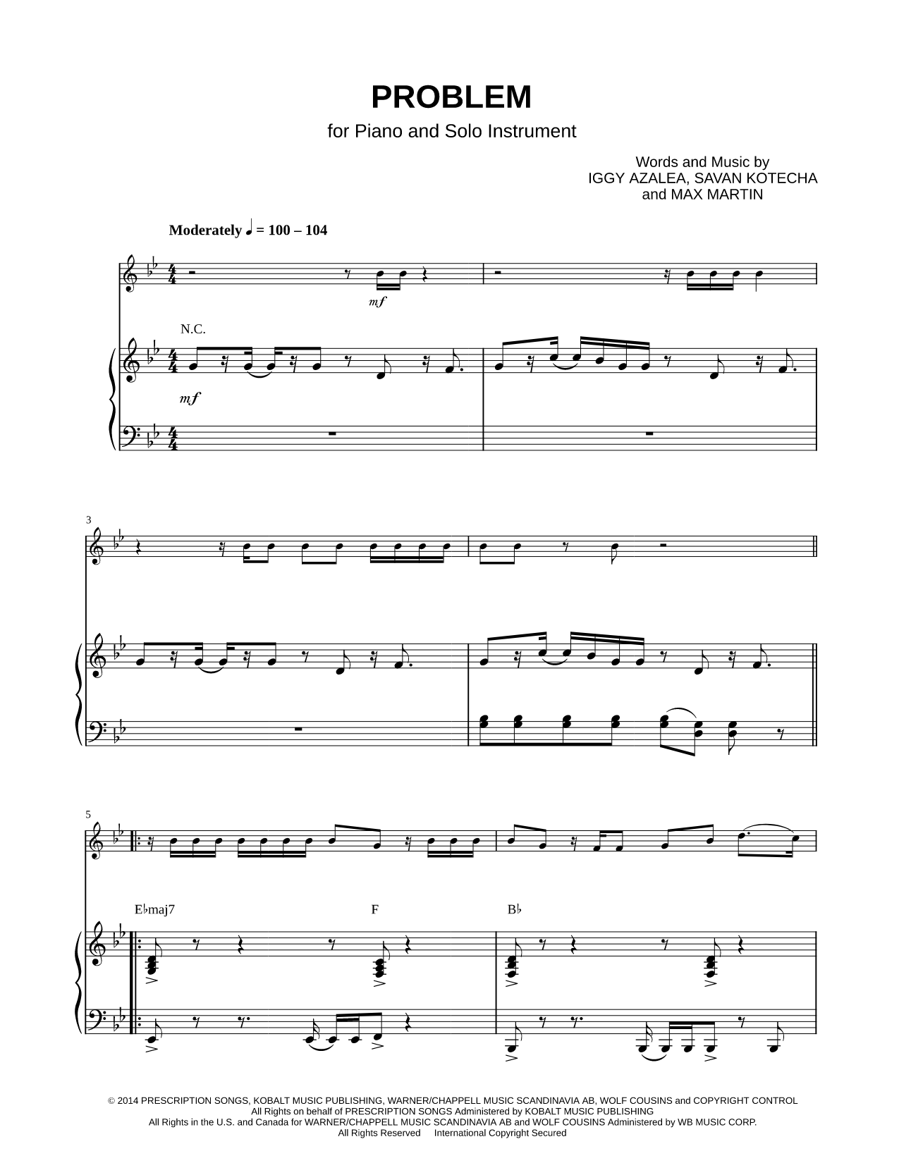 Problem - Piano Accompaniment