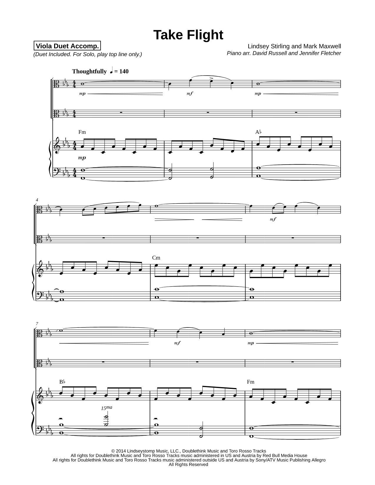 Take Flight - Viola Duet & Piano
