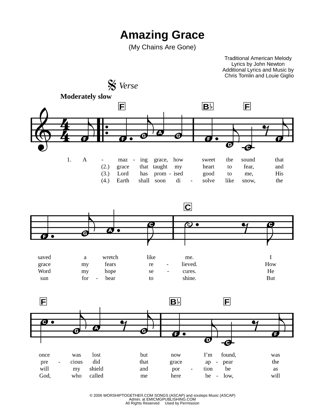 Amazing Grace (My Chains Are Gone)
