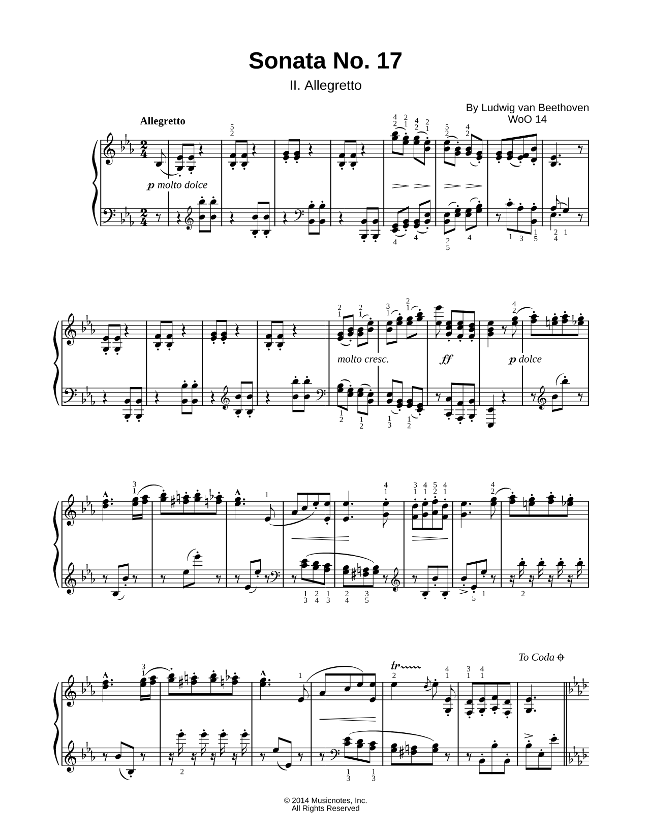 Contredans in C Major: II. Allegretto