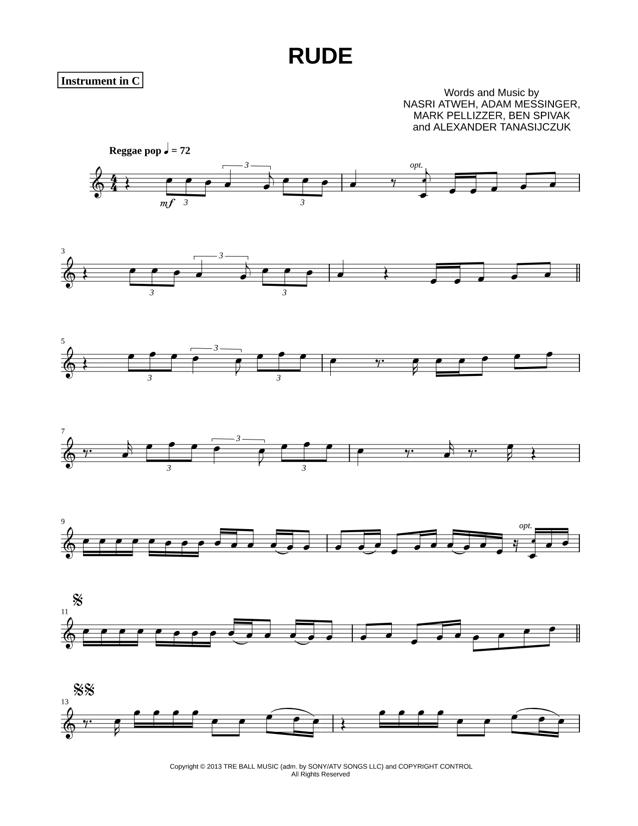 Rude - C Instrument