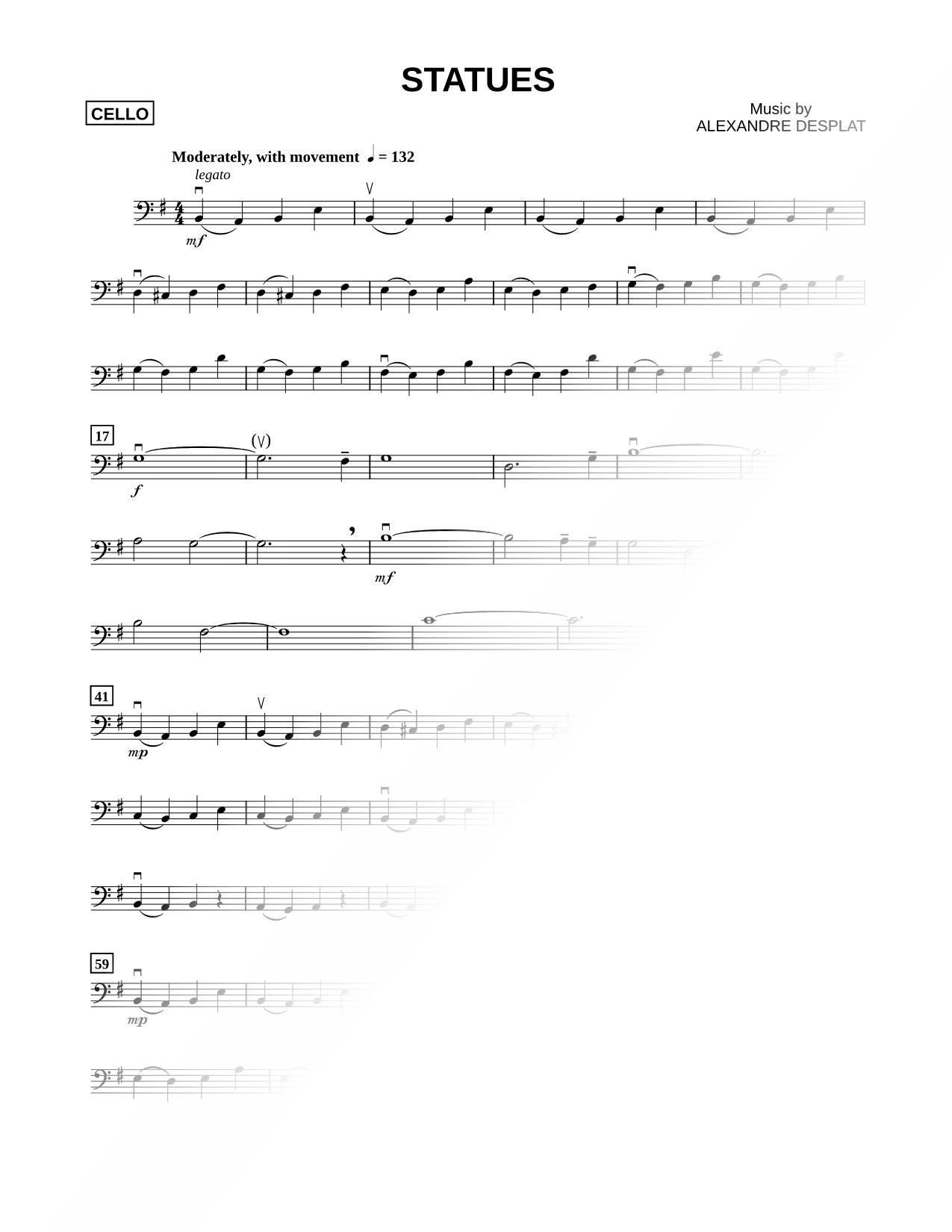 Statues - Cello